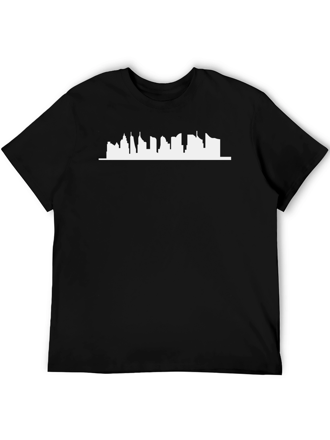 City Skyline Graphic Tee - Modern Black T-Shirt