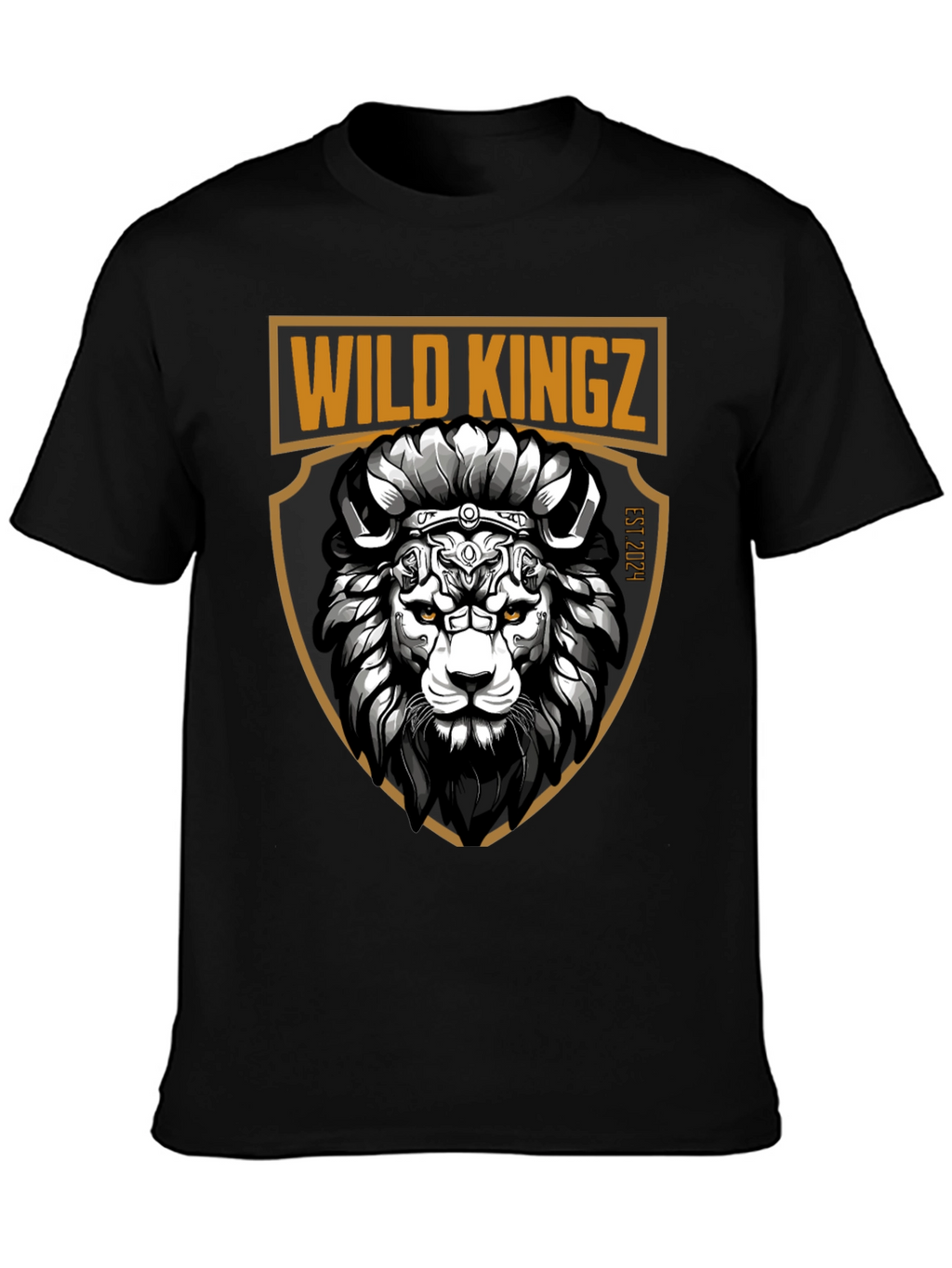 Wild Kingz Lion Graphic Tee - Black