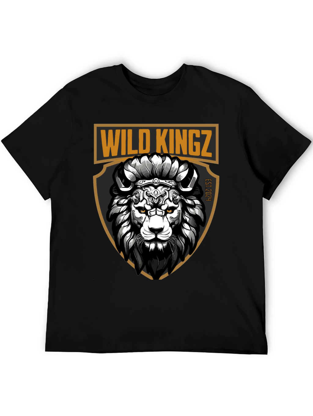Wild Kingz Lion Graphic Tee - Black