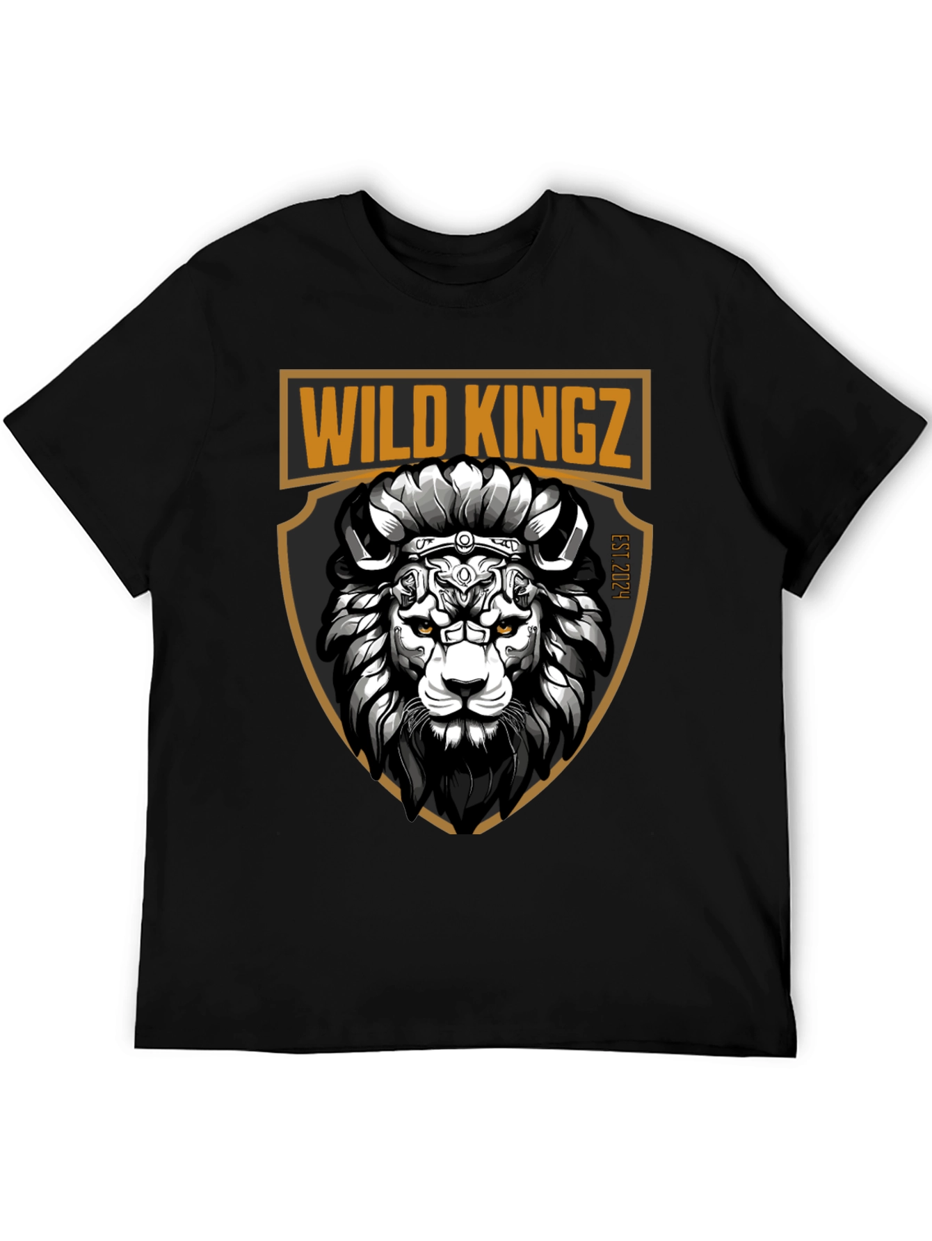Wild Kingz Lion Graphic Tee - Black
