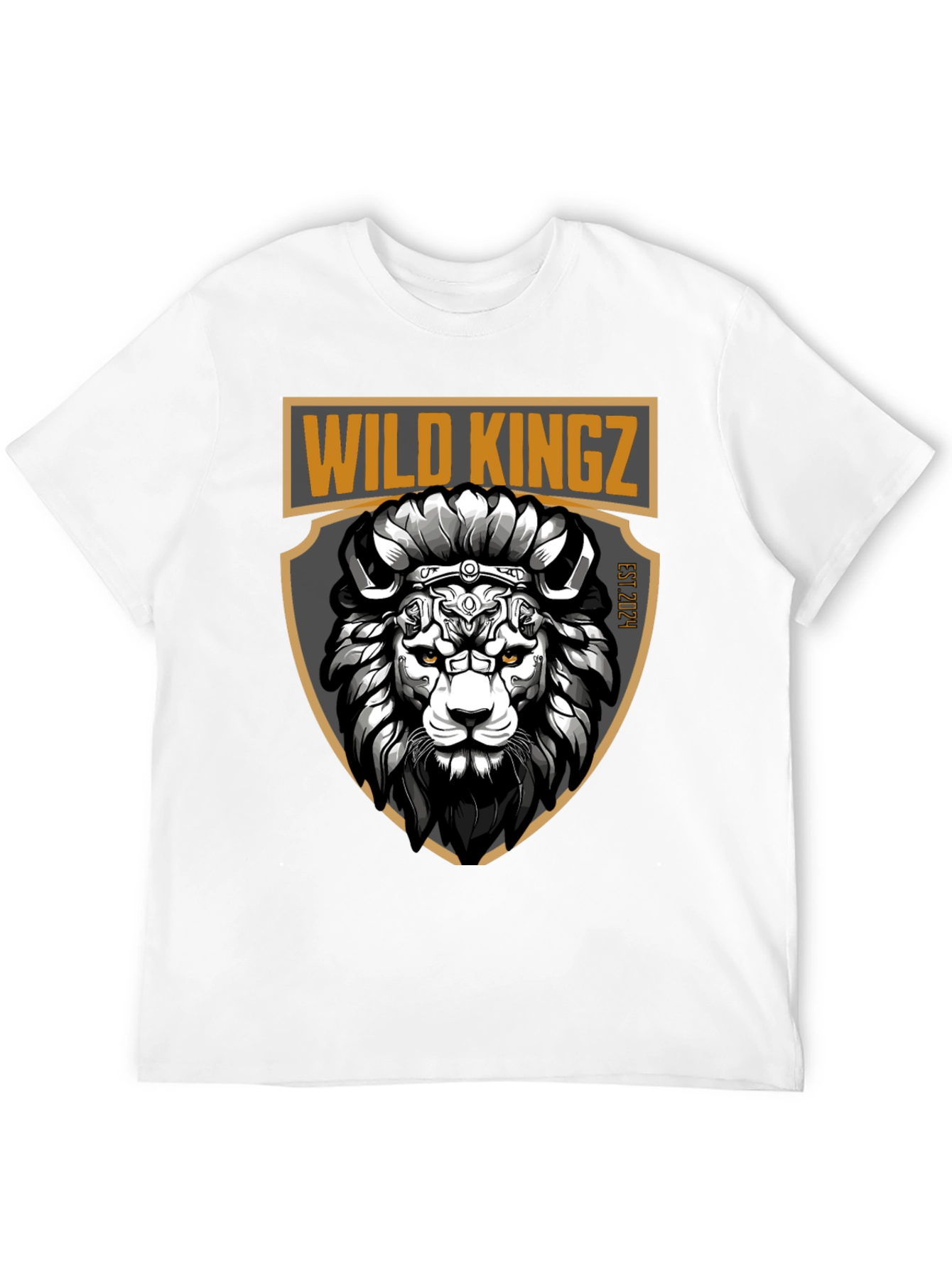 Wild Kingz Lion Graphic Tee - Black