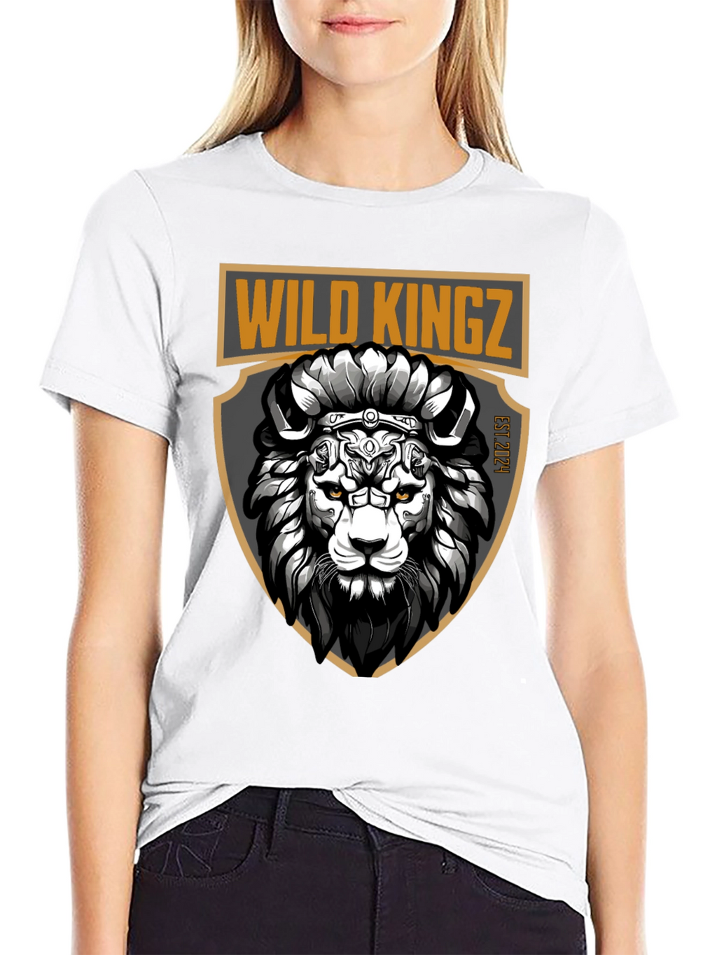 Wild Kingz Lion Graphic Tee - Black