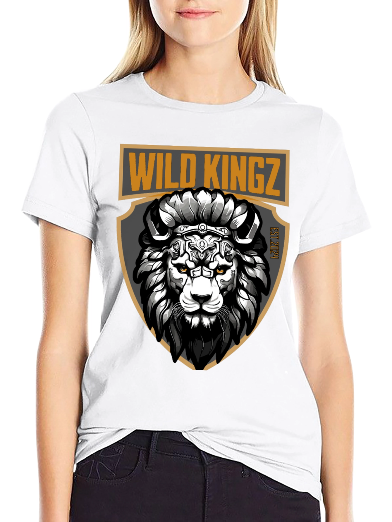 Wild Kingz Lion Graphic Tee - Black