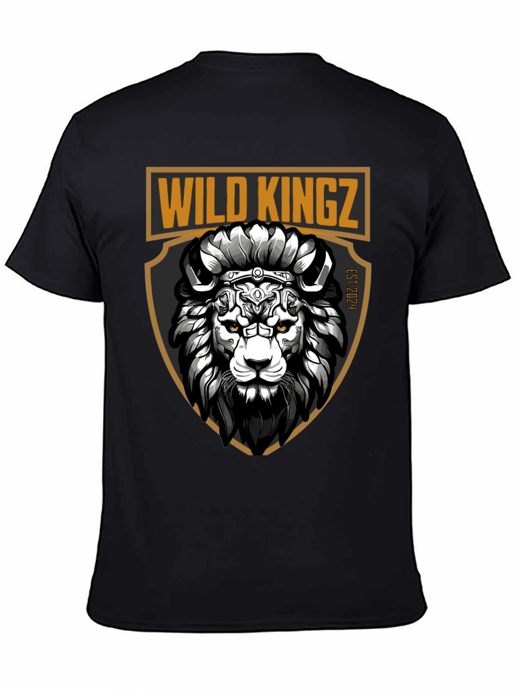 Wild Kingz Lion Graphic Tee - Black