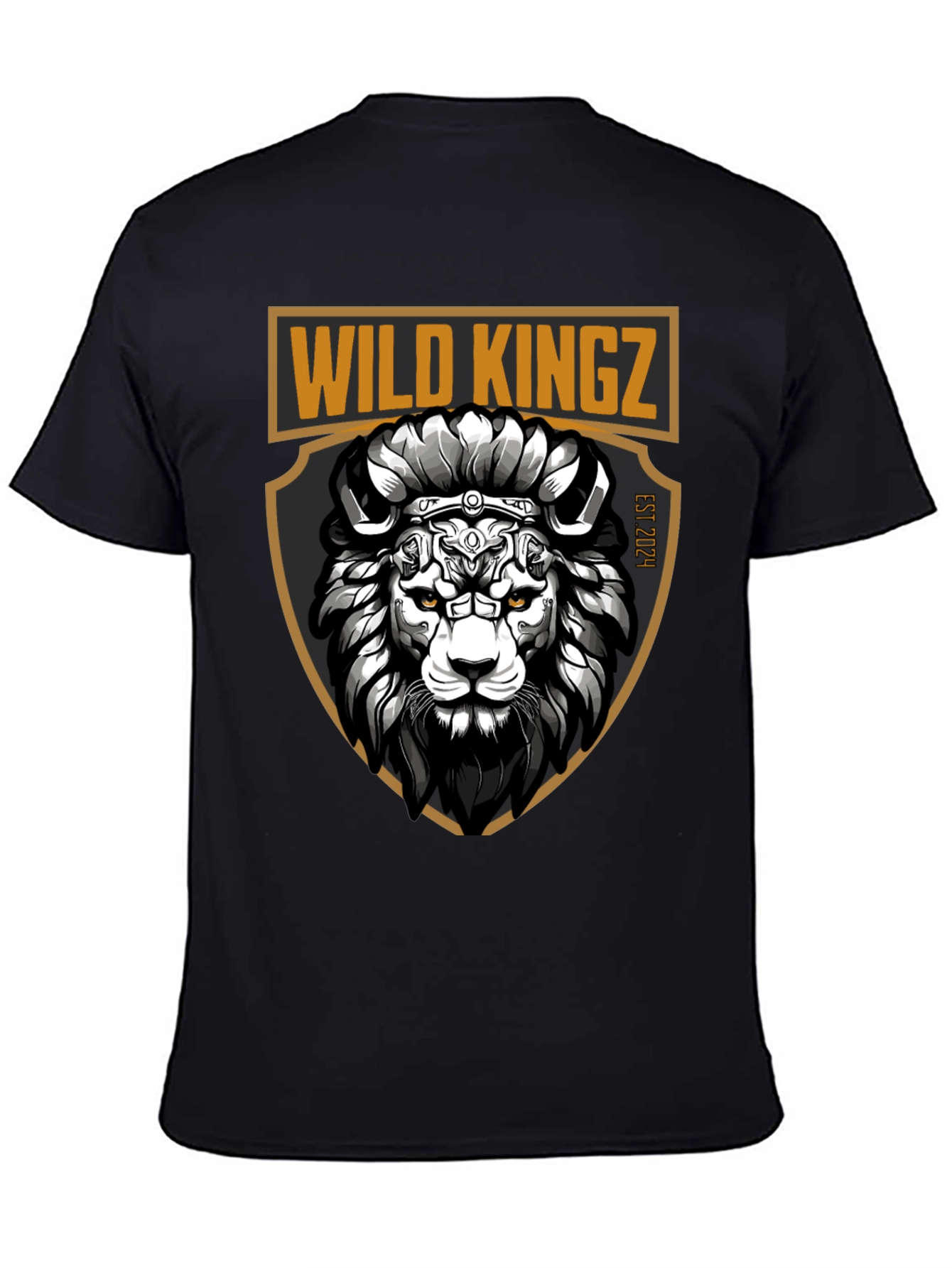 Wild Kingz Lion Graphic Tee - Black
