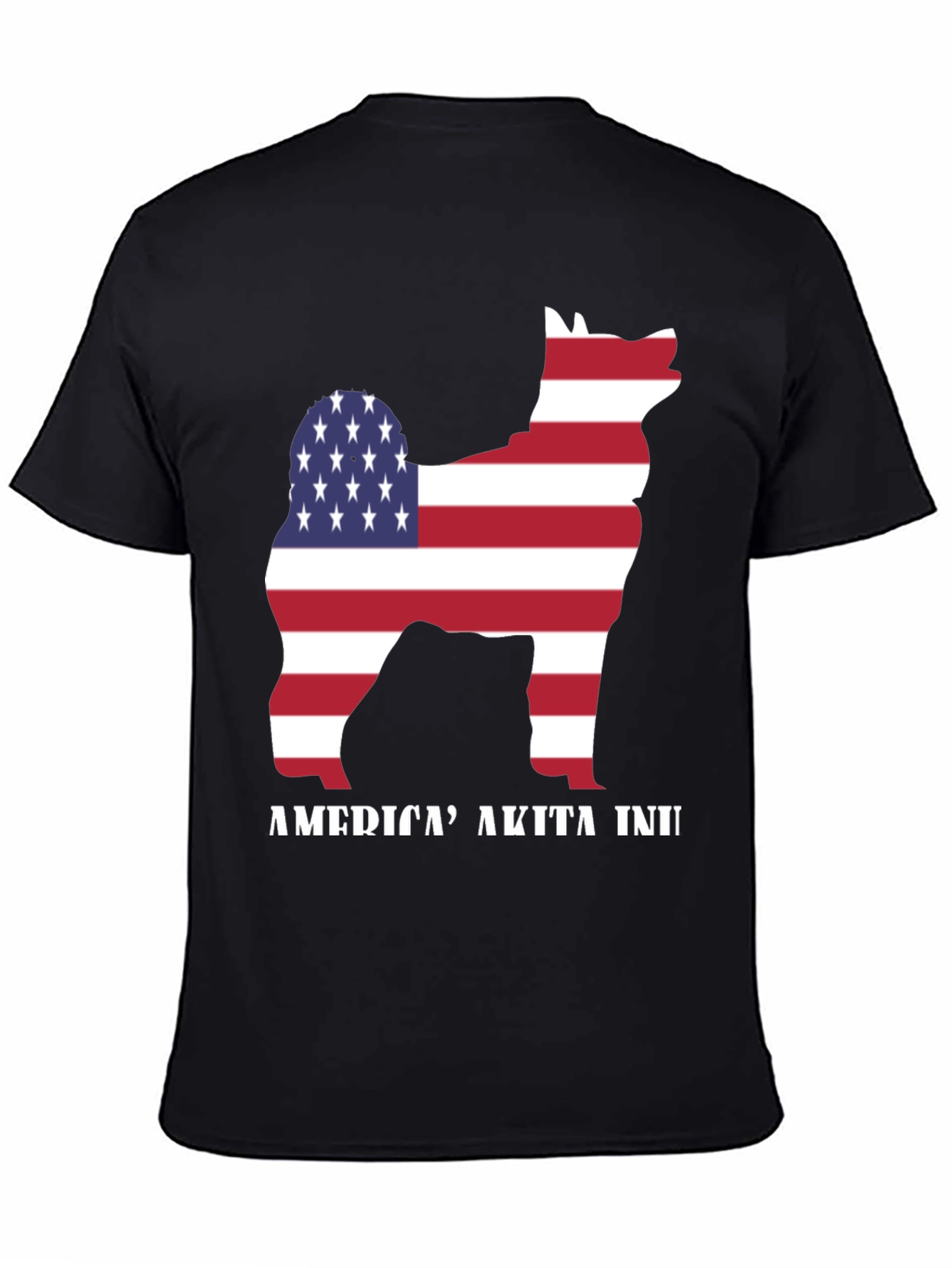 American Akita Inu T-Shirt - Patriotic Dog Tee