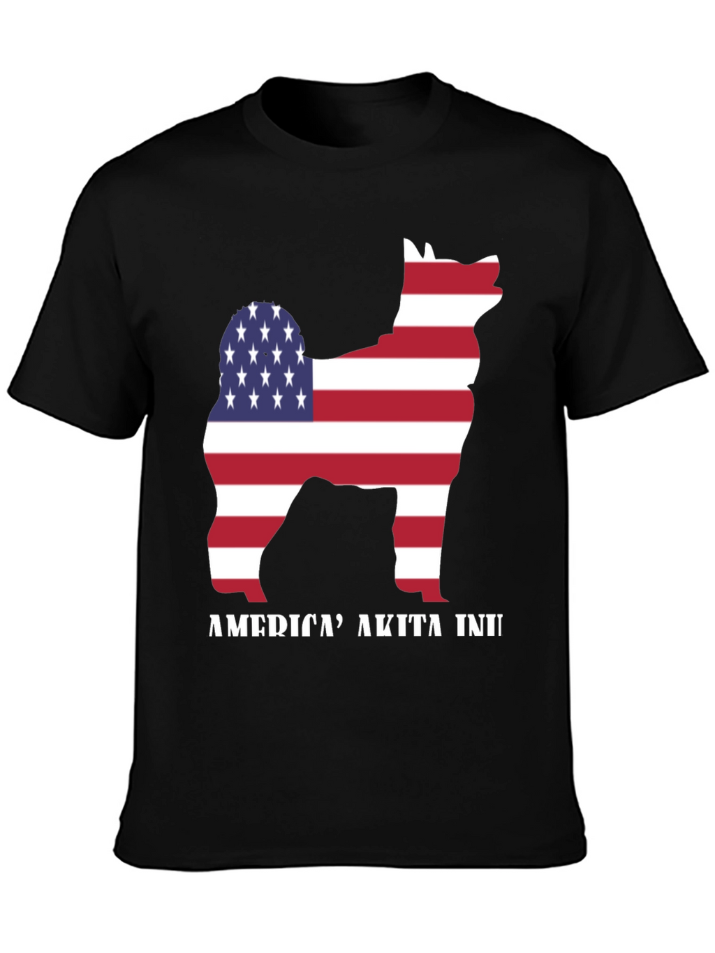 American Akita Inu T-Shirt - Patriotic Dog Tee