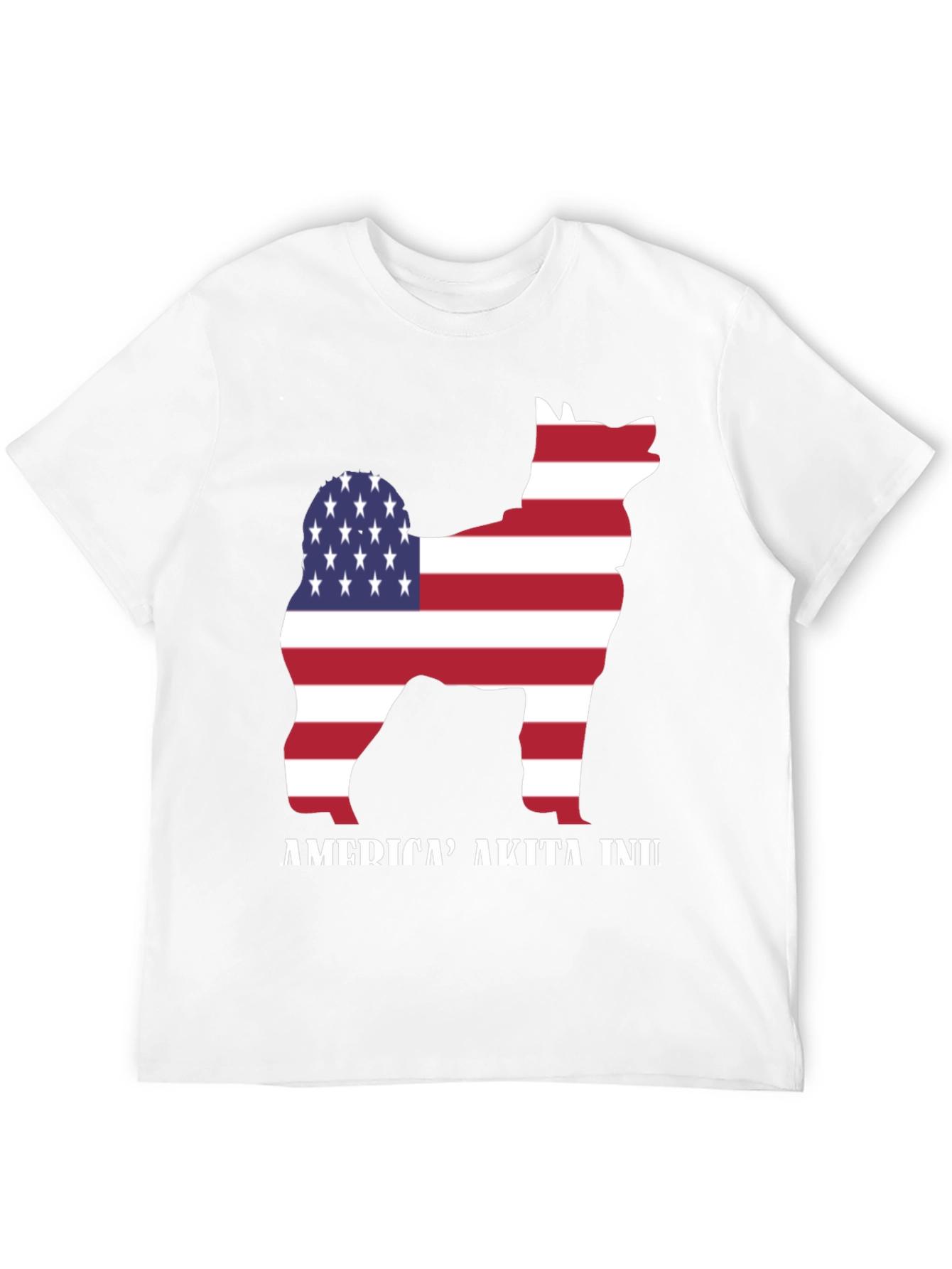 American Akita Inu T-Shirt - Patriotic Dog Tee