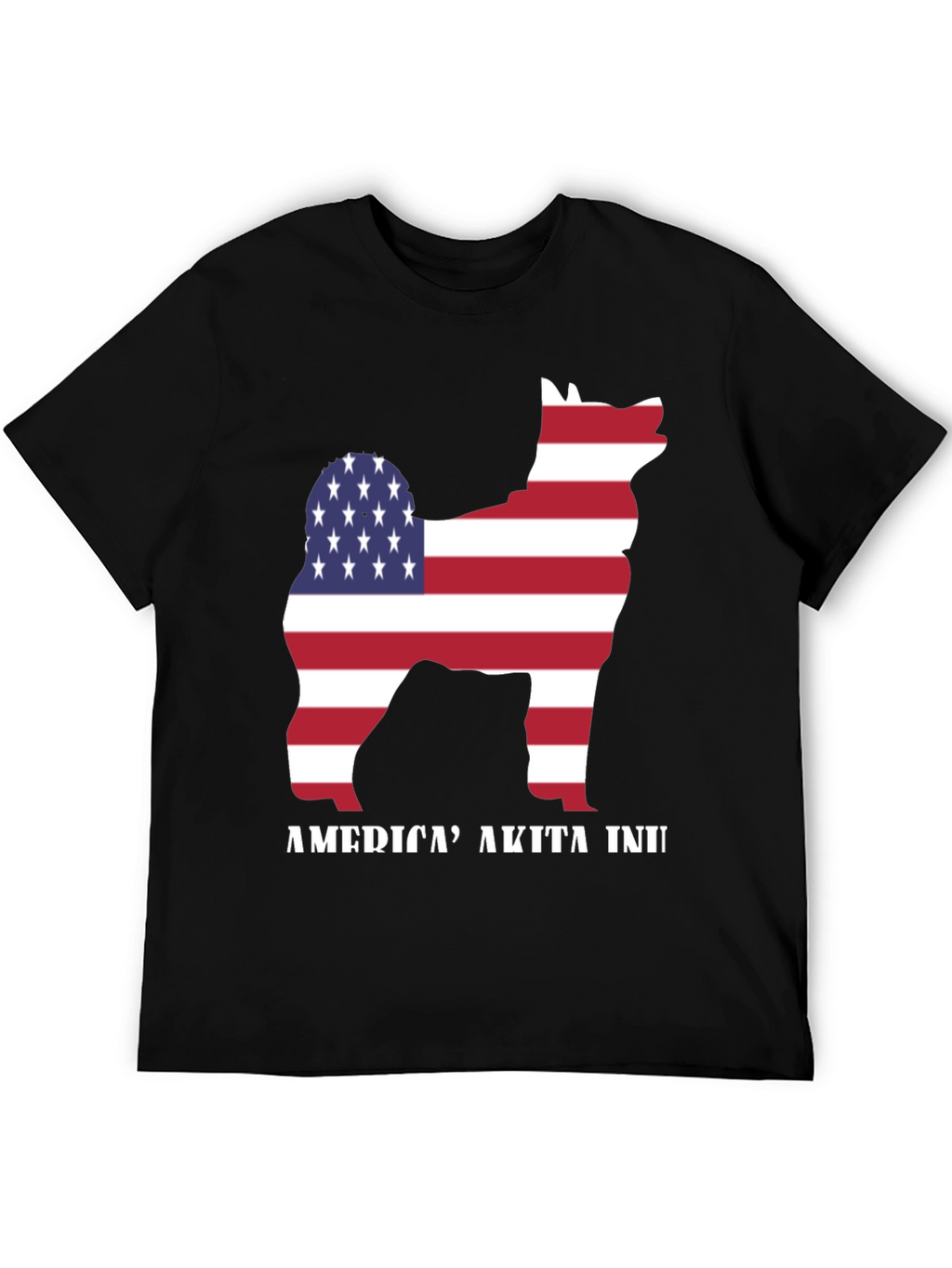 American Akita Inu T-Shirt - Patriotic Dog Tee