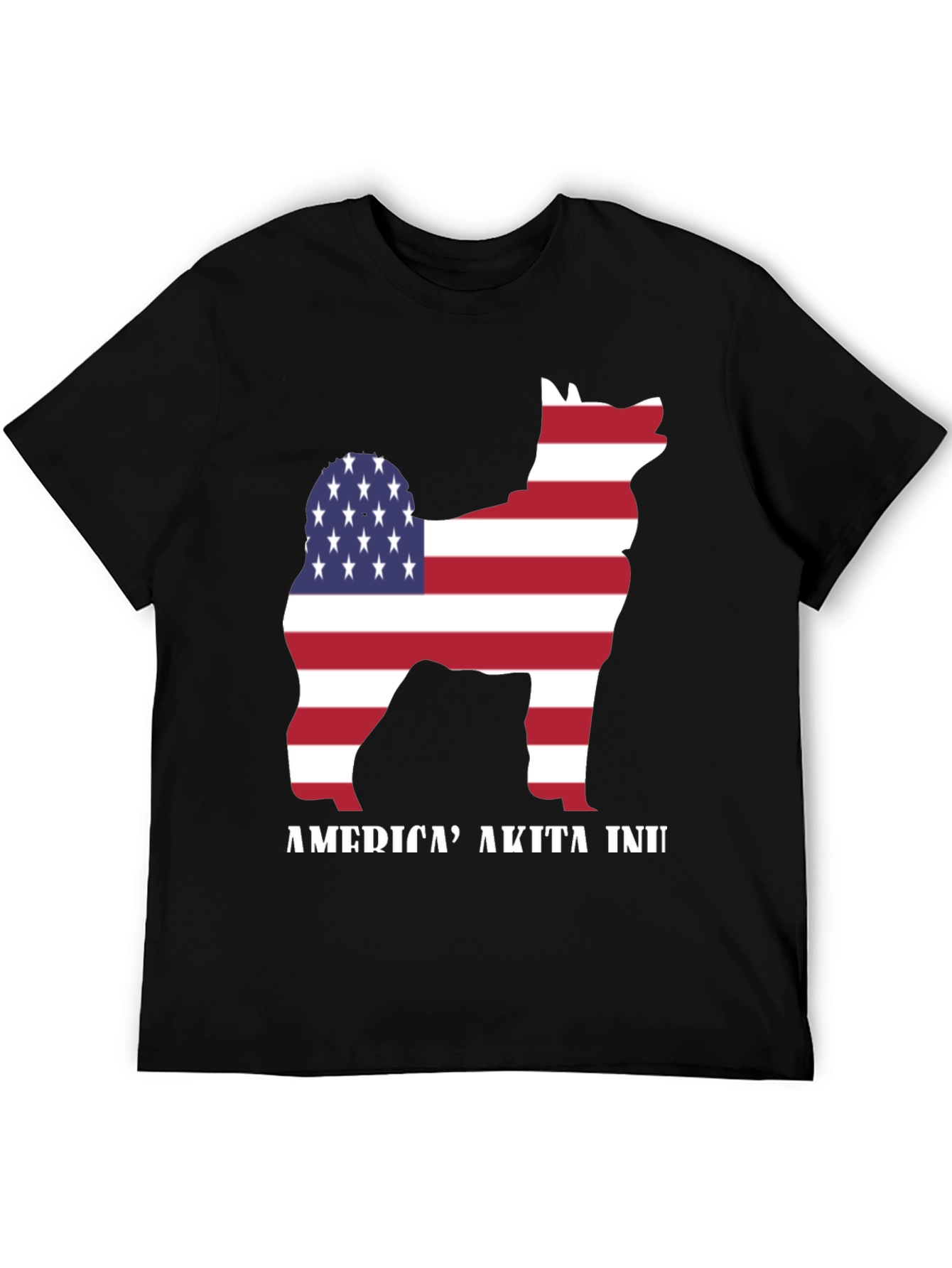 American Akita Inu T-Shirt - Patriotic Dog Tee