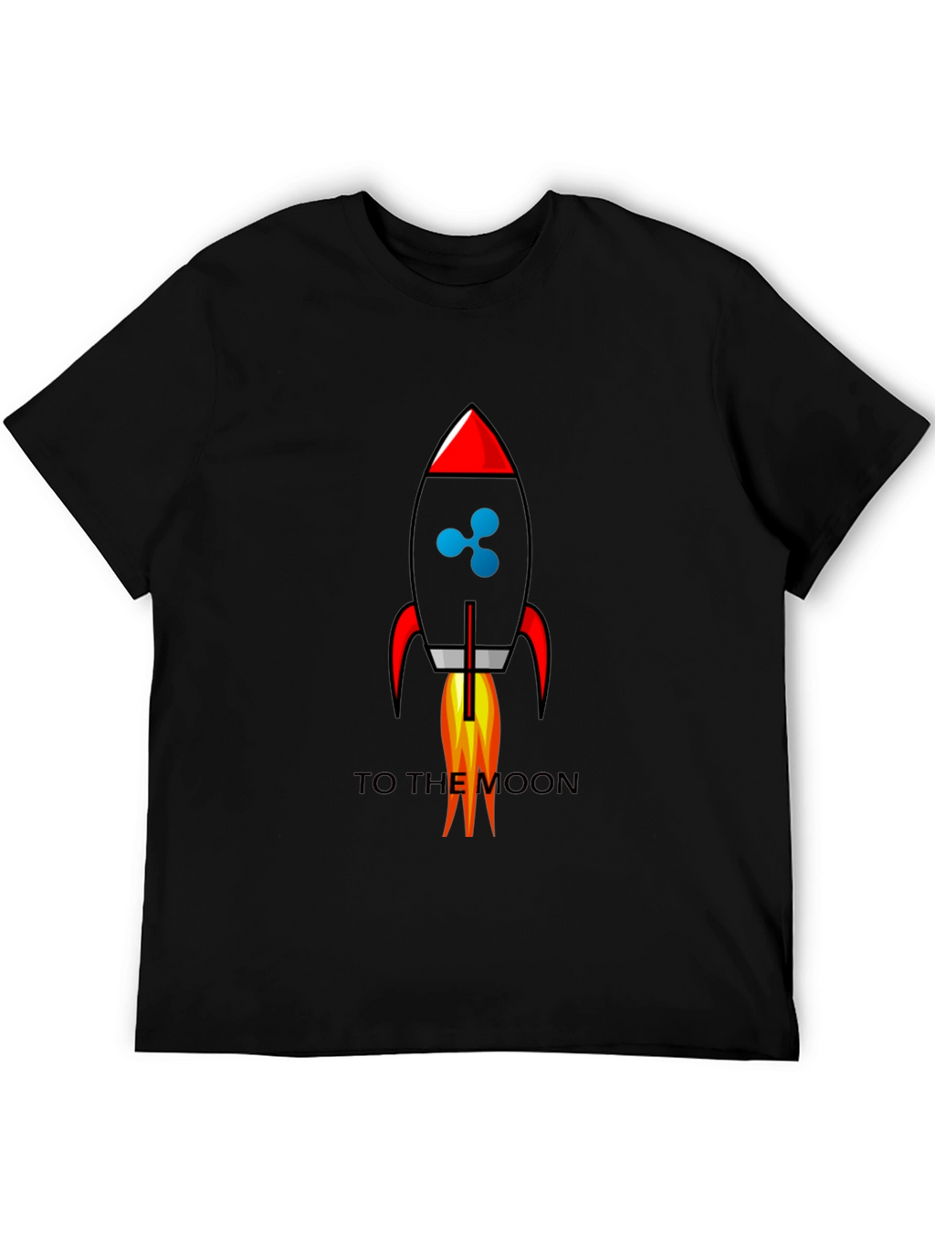 Ripple to the Moon Black Graphic T-Shirt