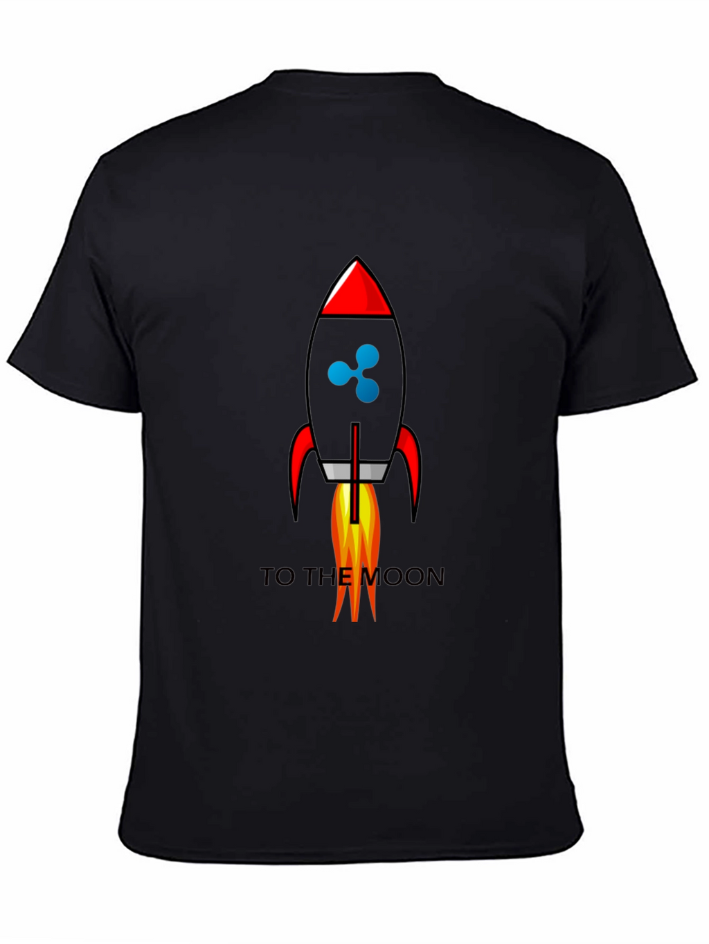 Ripple to the Moon Black Graphic T-Shirt