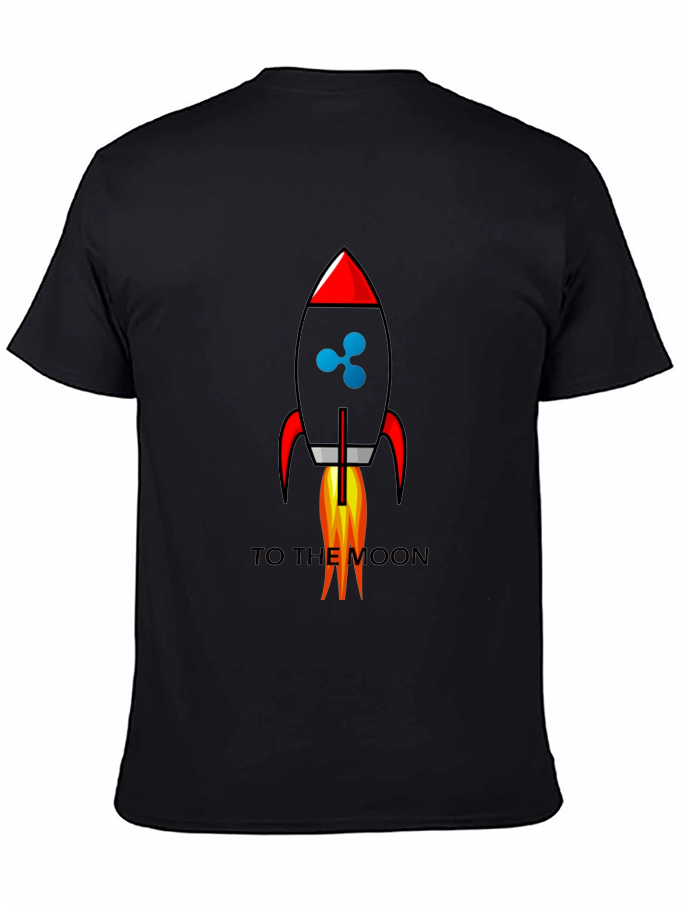 Ripple to the Moon Black Graphic T-Shirt