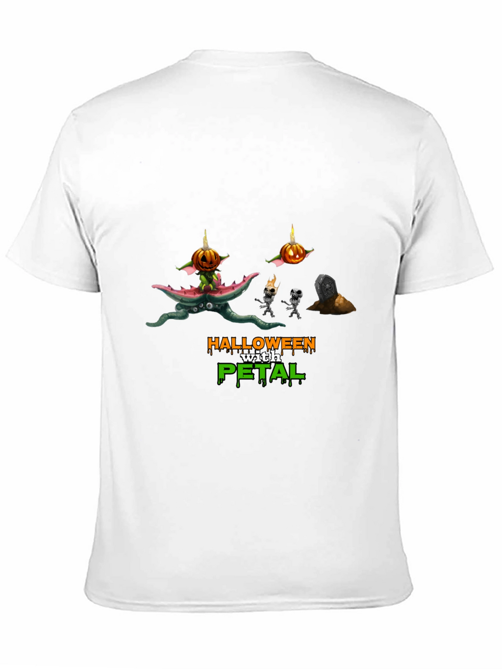 Halloween with Petal Black T-Shirt
