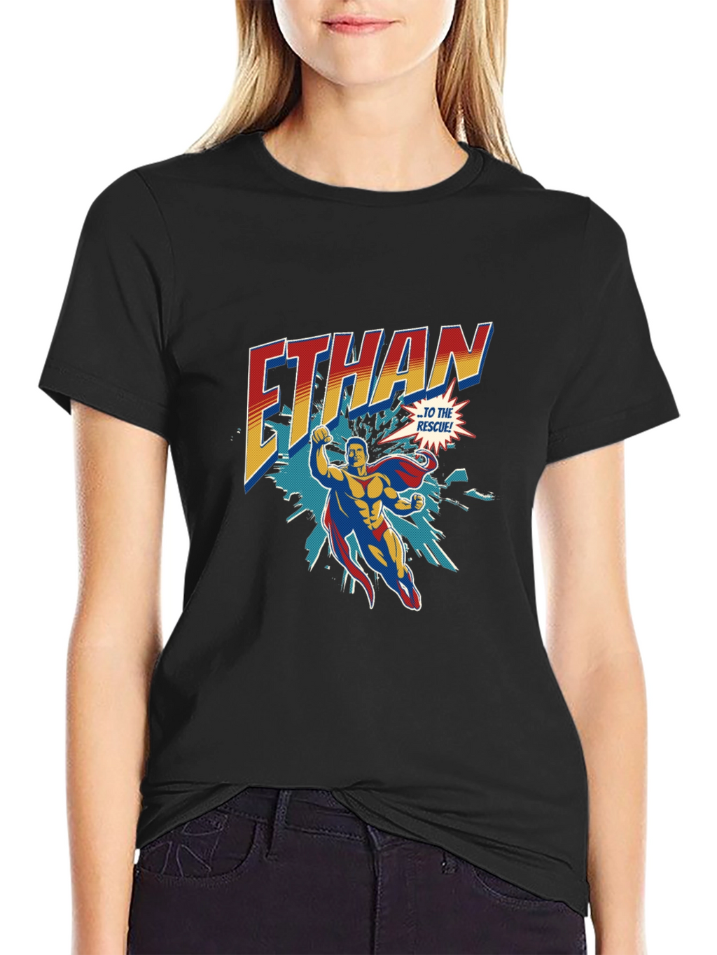 Personalized Superhero Ethan T-Shirt