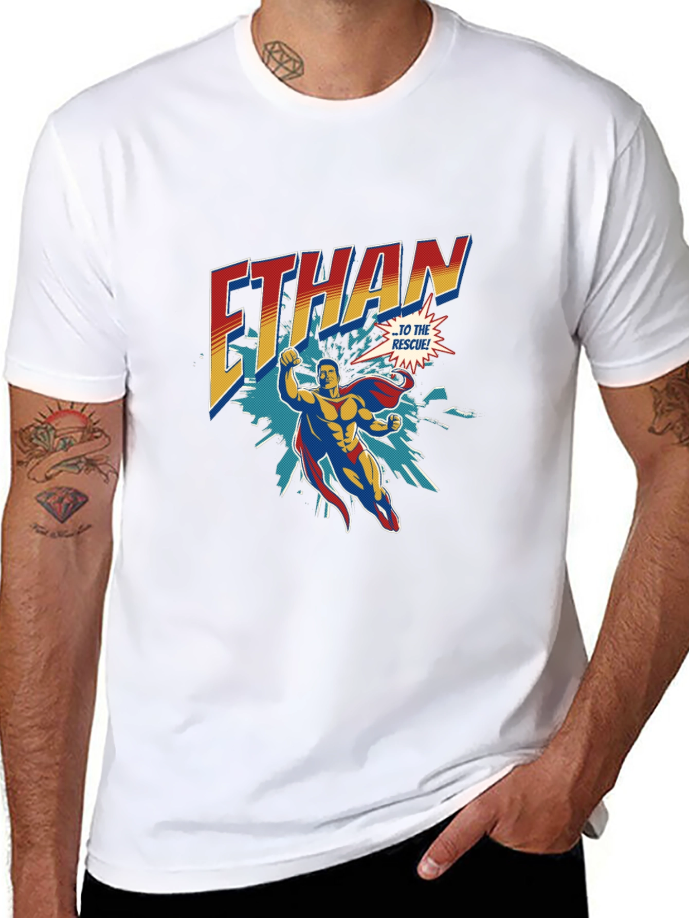 Personalized Superhero Ethan T-Shirt