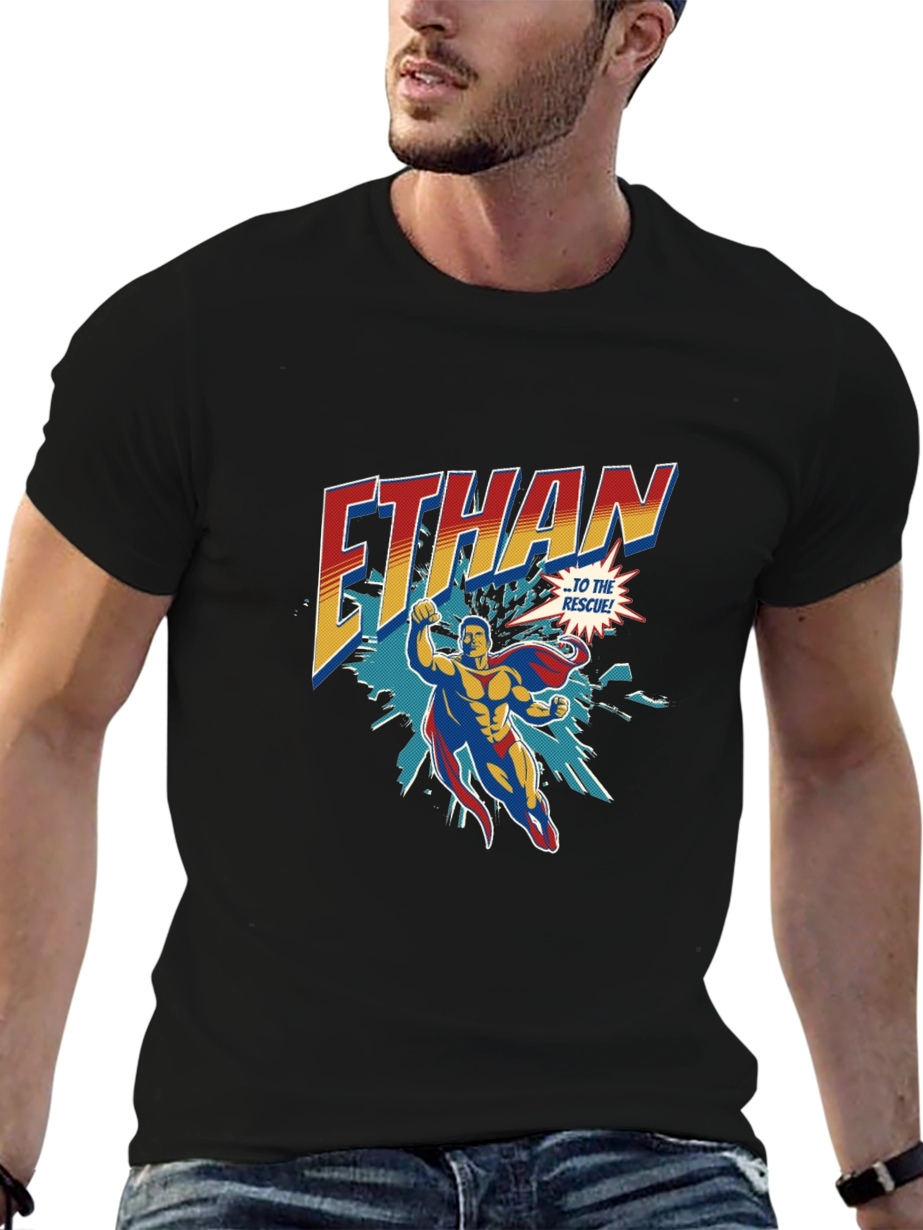 Personalized Superhero Ethan T-Shirt