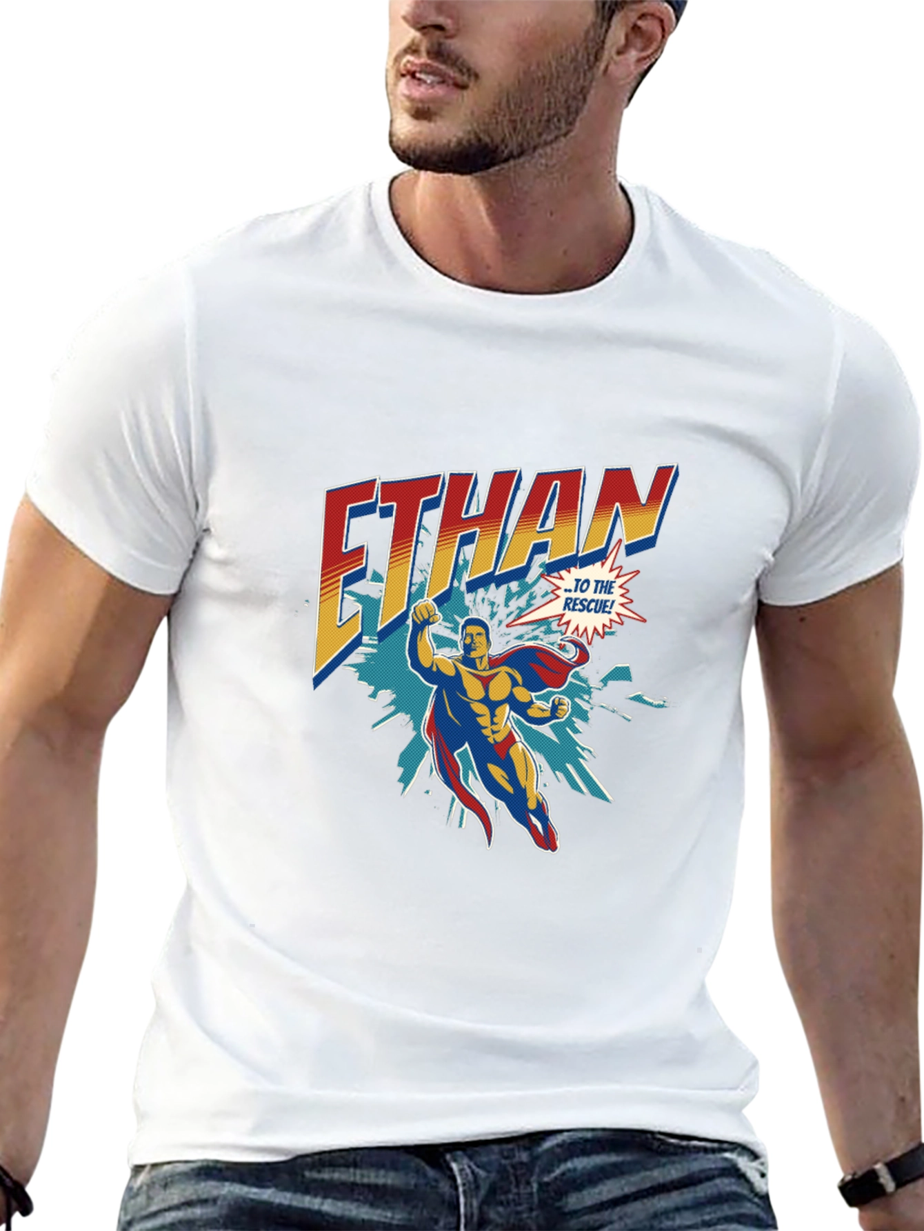 Personalized Superhero Ethan T-Shirt