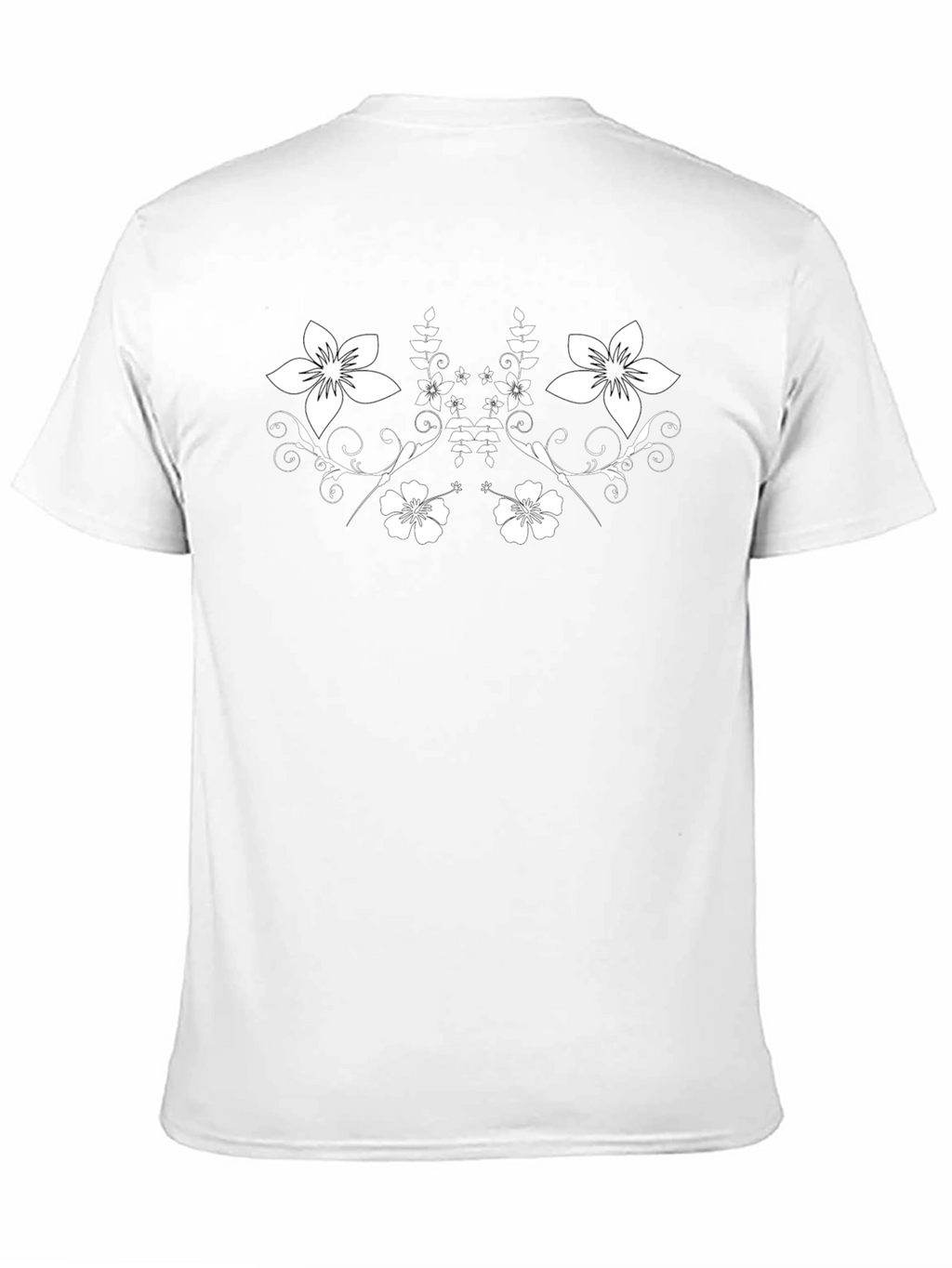 Black Floral Print Tee | Casual Comfort