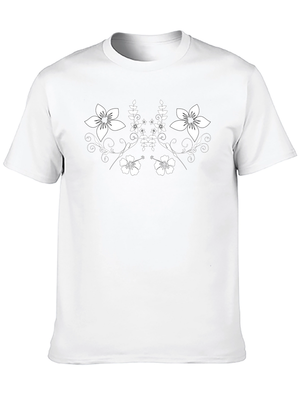 Black Floral Print Tee | Casual Comfort