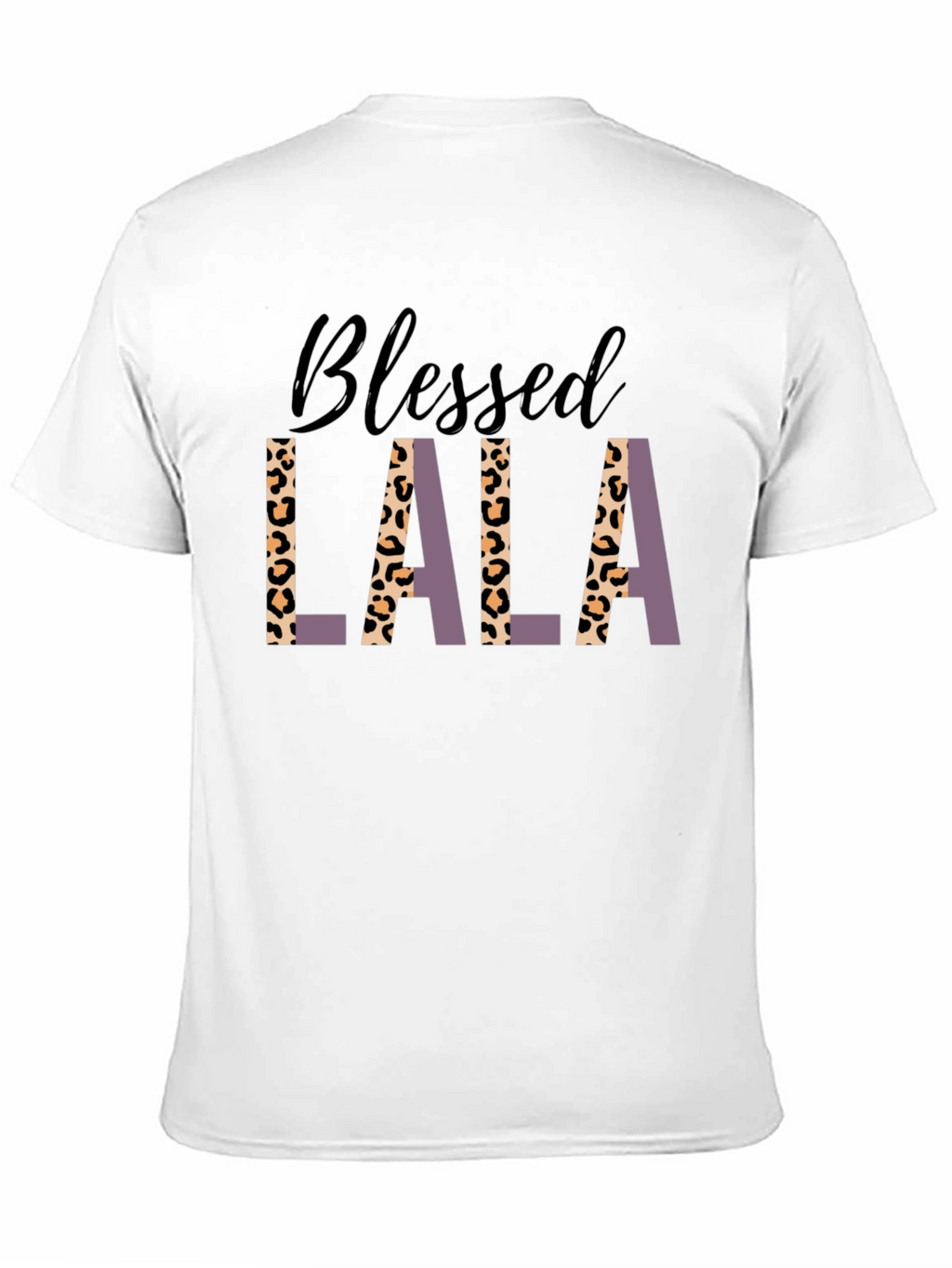 Blessed Lala Graphic Tee - Leopard Print