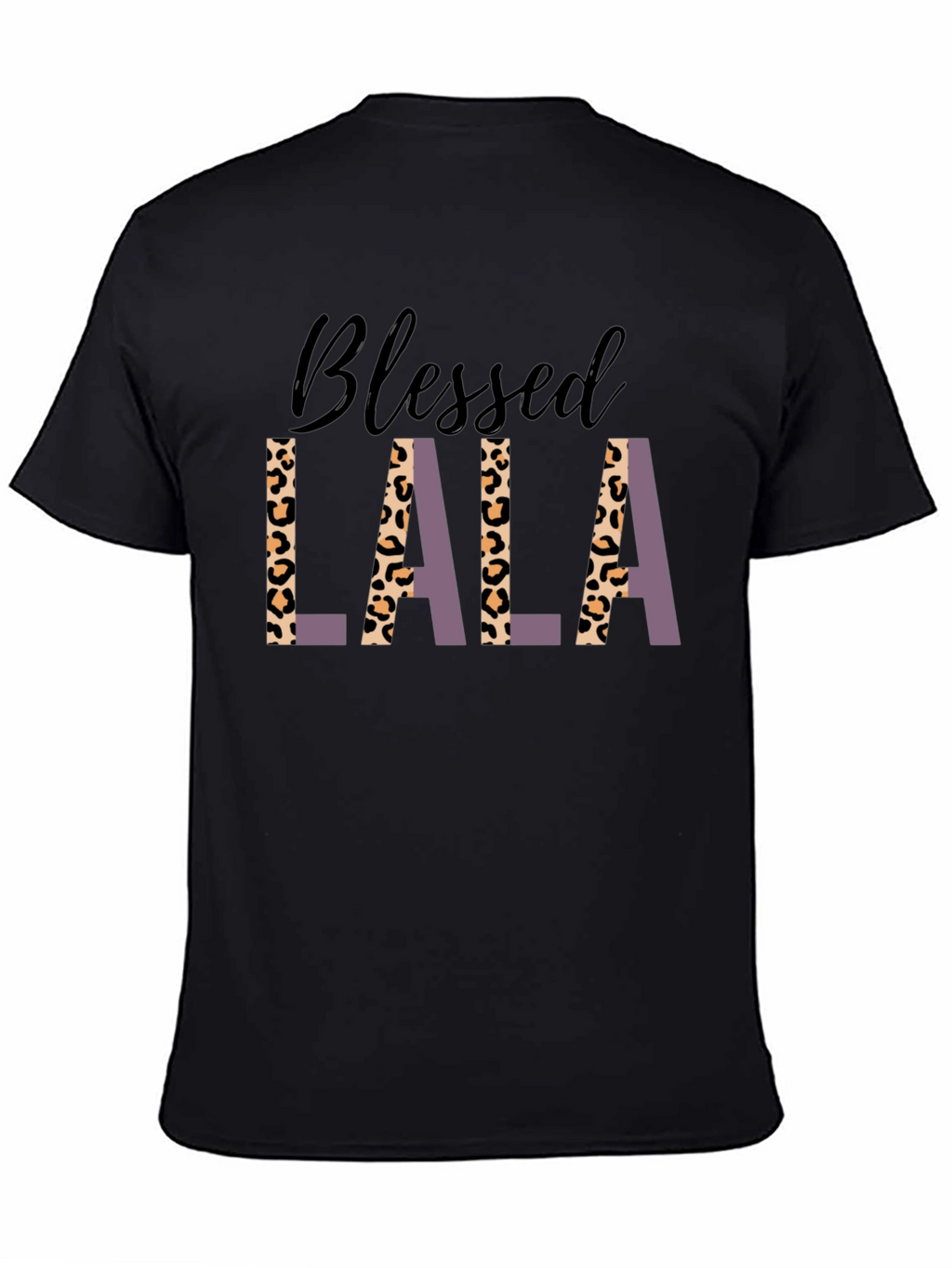 Blessed Lala Graphic Tee - Leopard Print