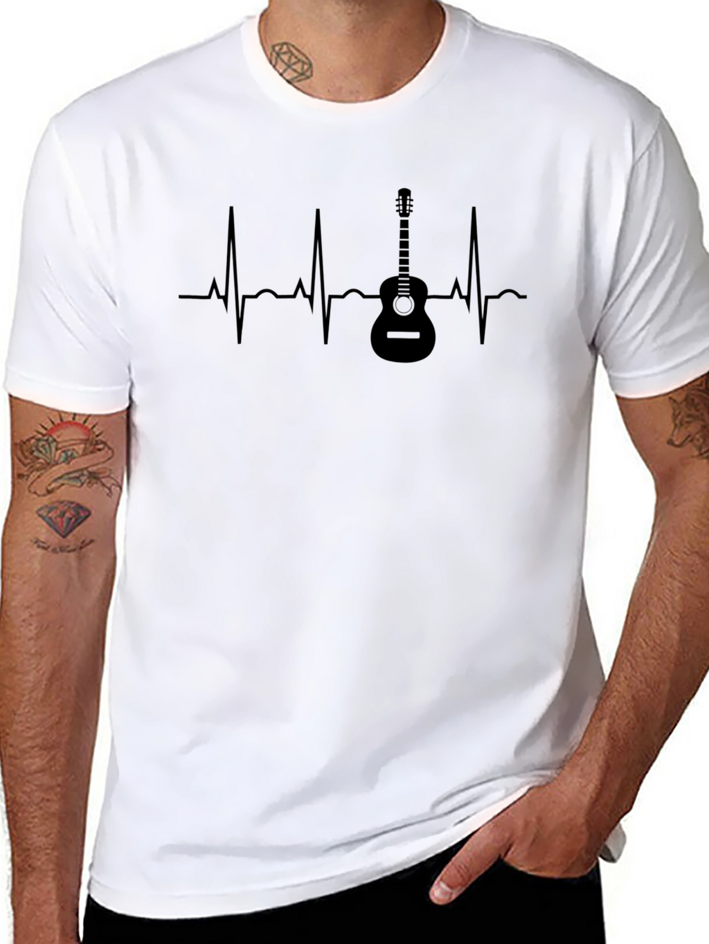 Guitar Heartbeat T-Shirt - Musician Tee