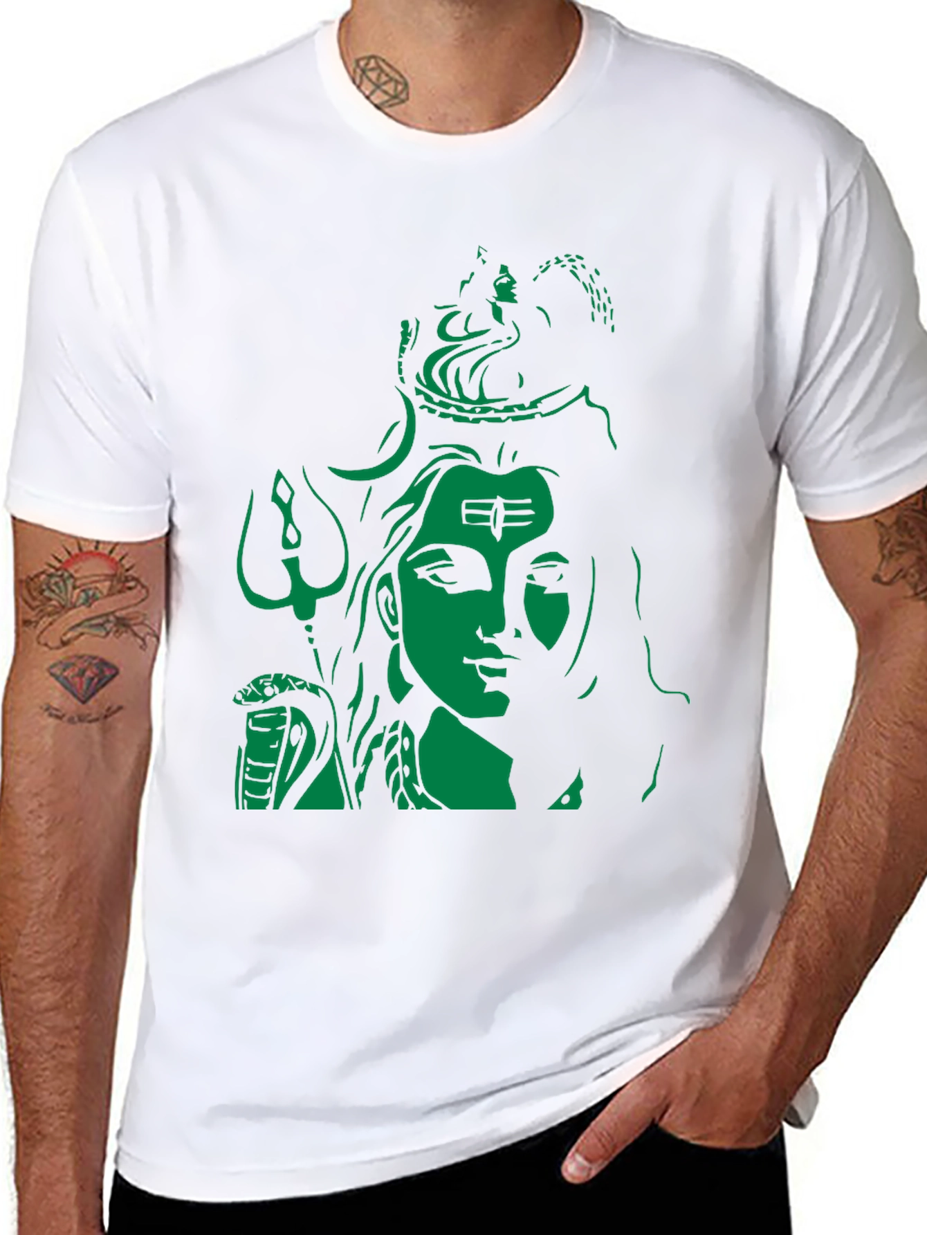 Lord Shiva Graphic Print Black T-Shirt