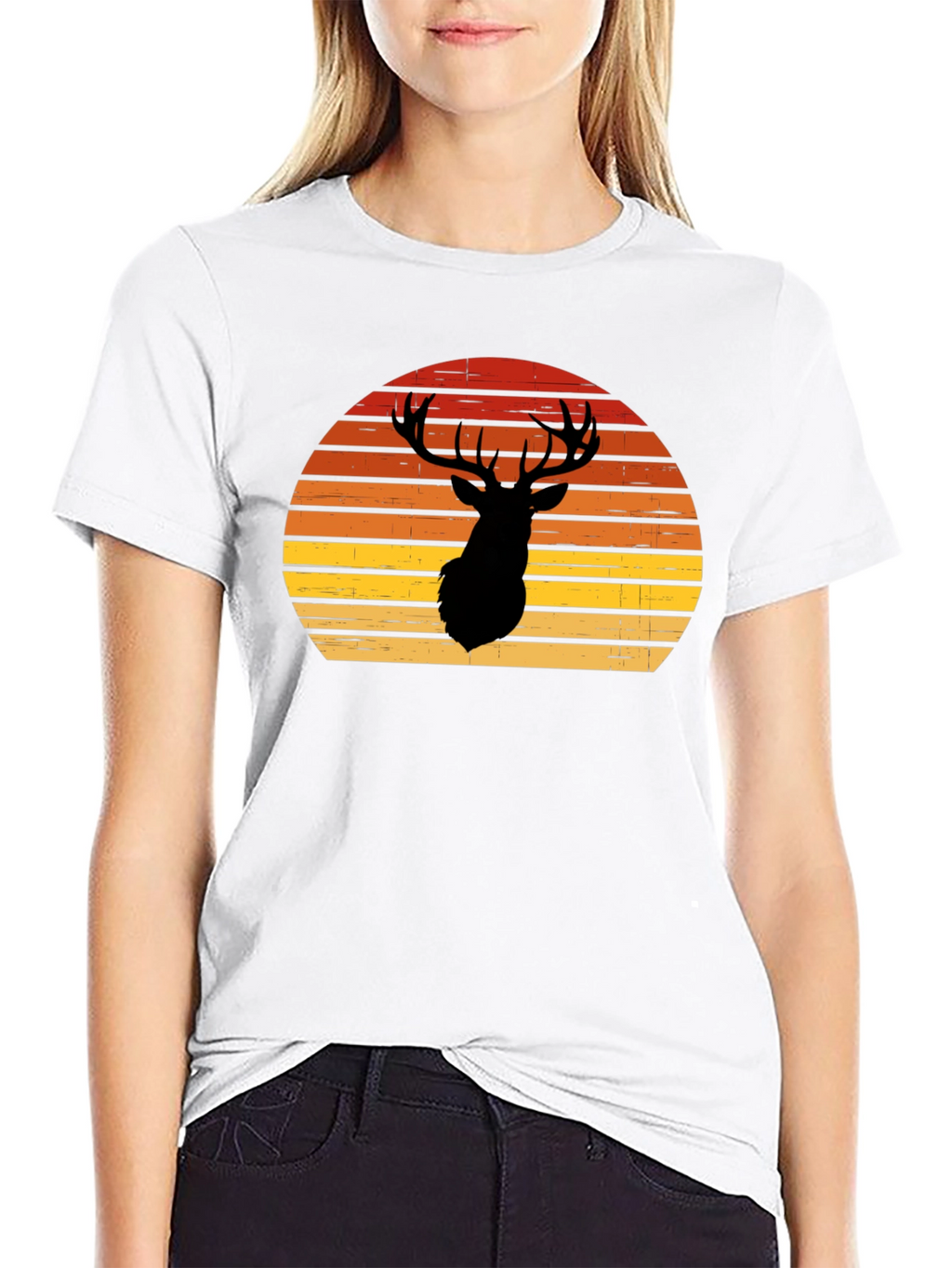 Retro Deer Silhouette T-Shirt