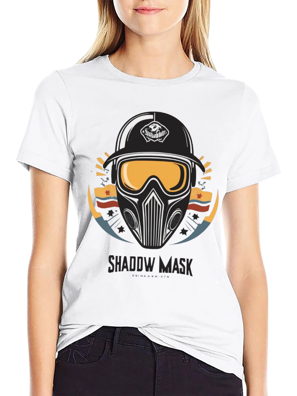 Shadow Mask Graphic T-Shirt - Mens Black Tee