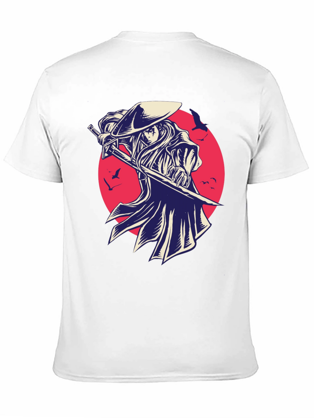 Samurai Graphic Tee - Black Cotton T-Shirt