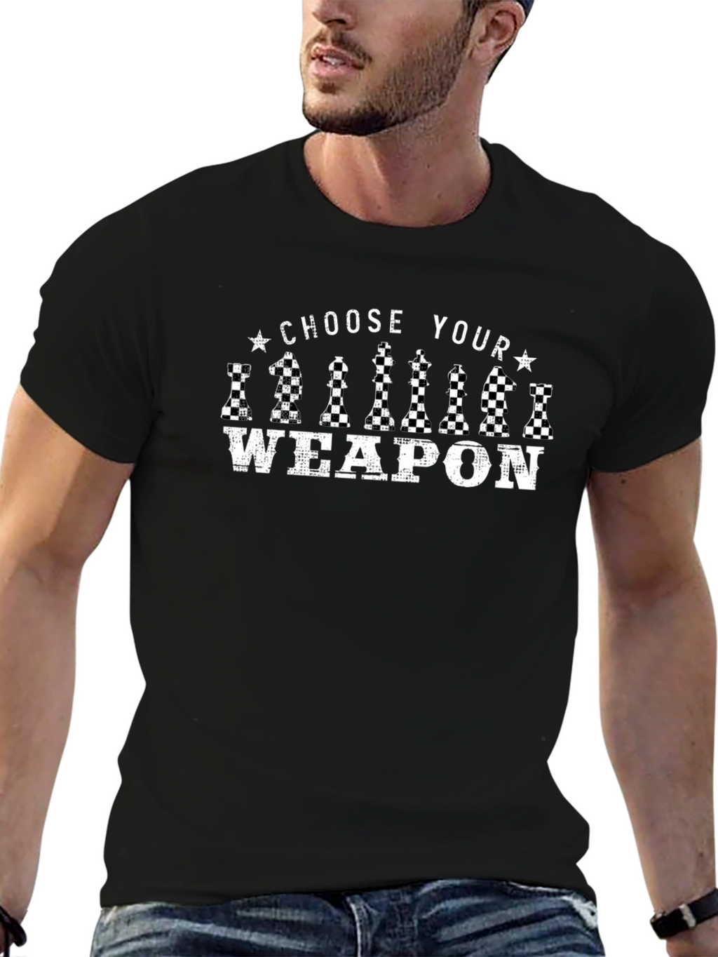 Choose Your Weapon Chess Piece Graphic Tee