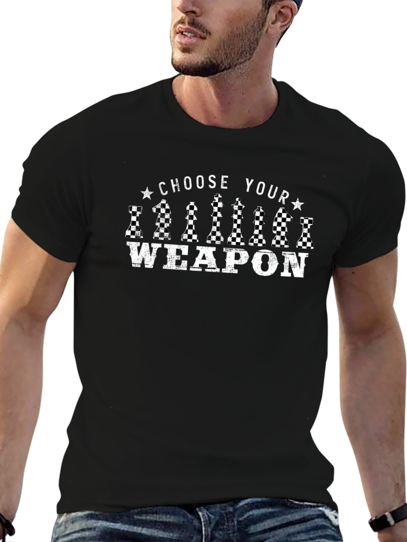Choose Your Weapon Chess Piece Graphic Tee
