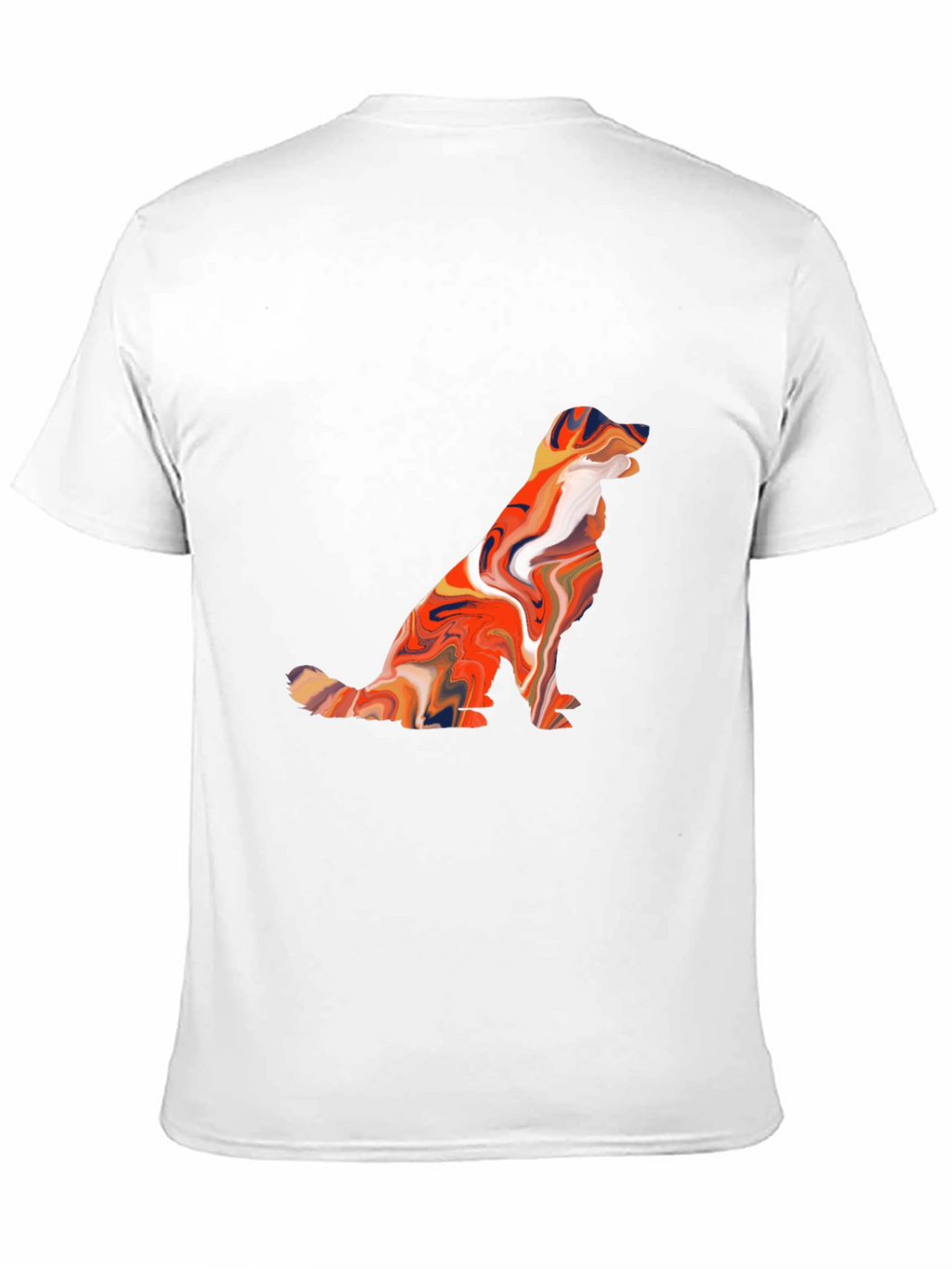 Swirl Dog Graphic Tee - Soft Cotton Casual T-Shirt