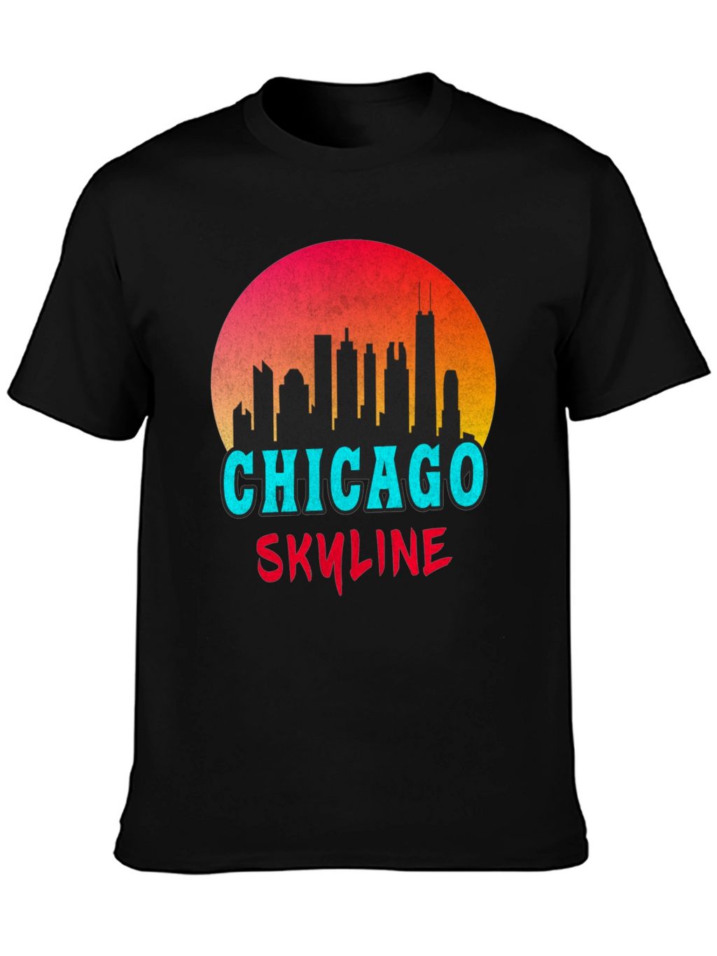 Chicago Skyline Graphic Tee - Retro Style