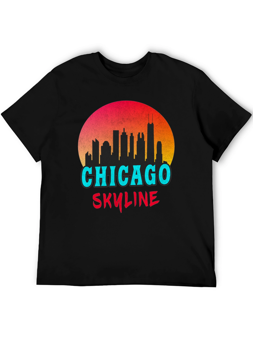 Chicago Skyline Graphic Tee - Retro Style