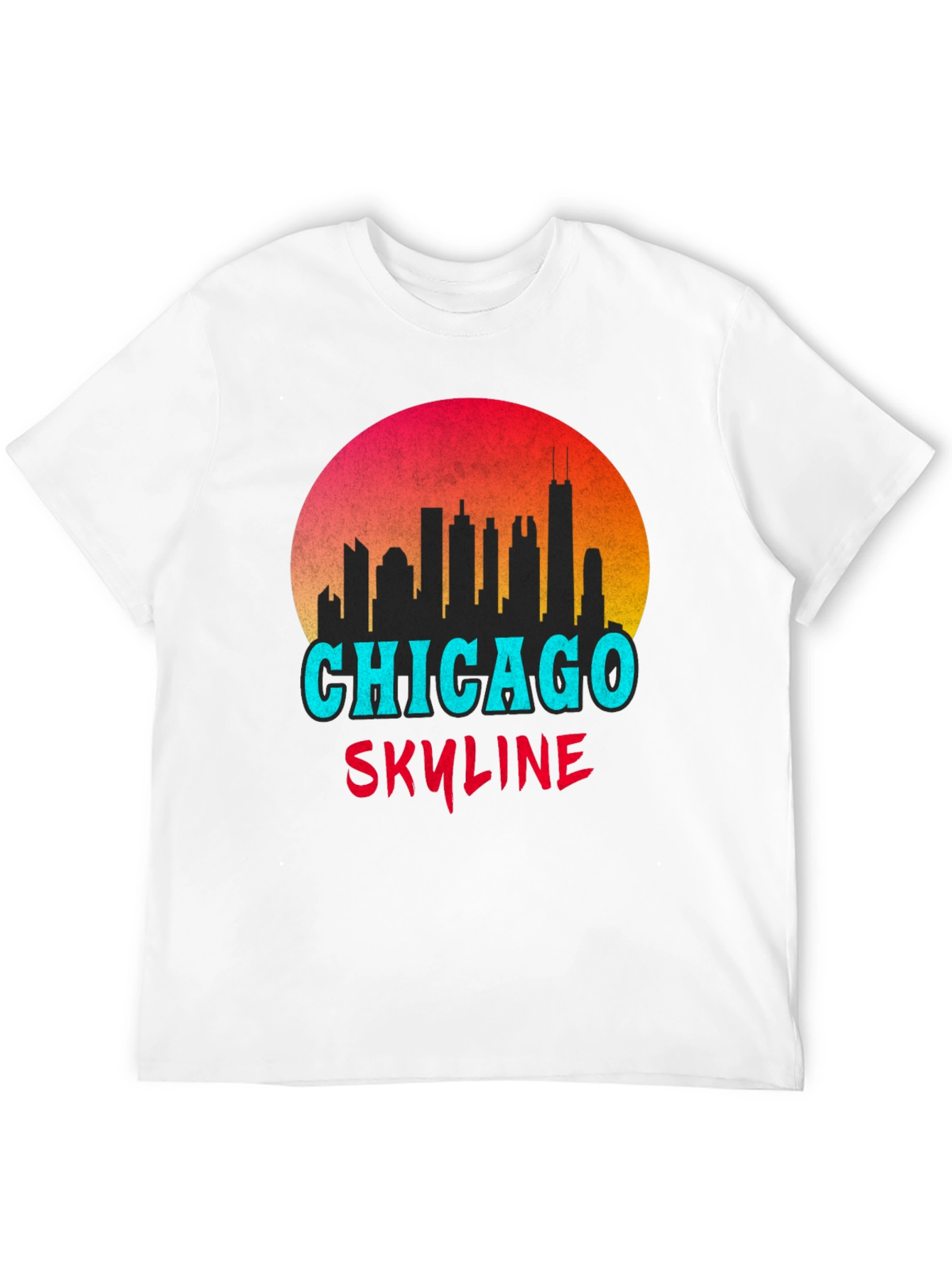 Chicago Skyline Graphic Tee - Retro Style