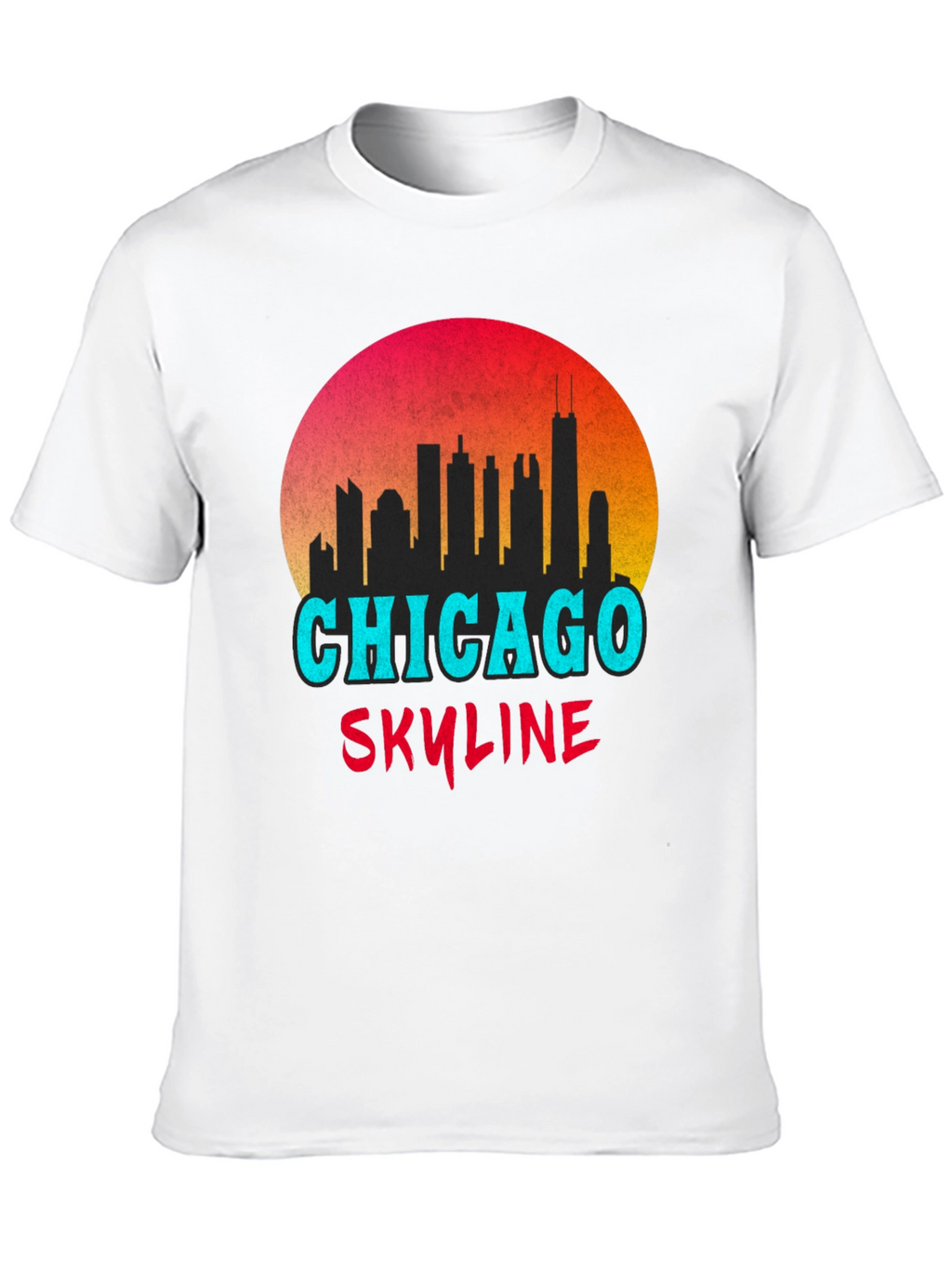 Chicago Skyline Graphic Tee - Retro Style