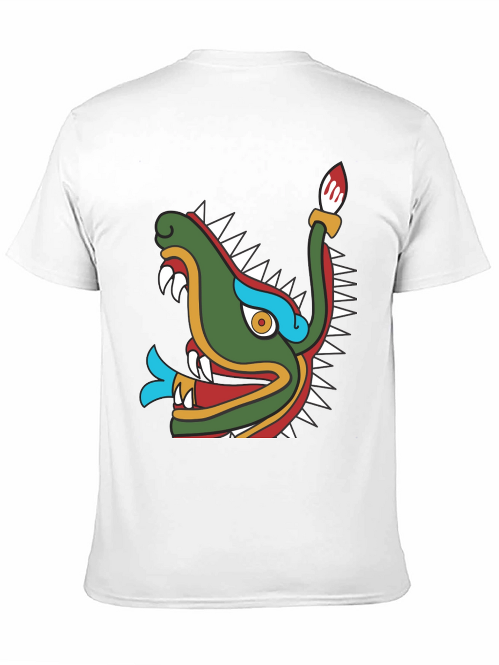 Aztec Dragon Head Graphic T-Shirt - Black