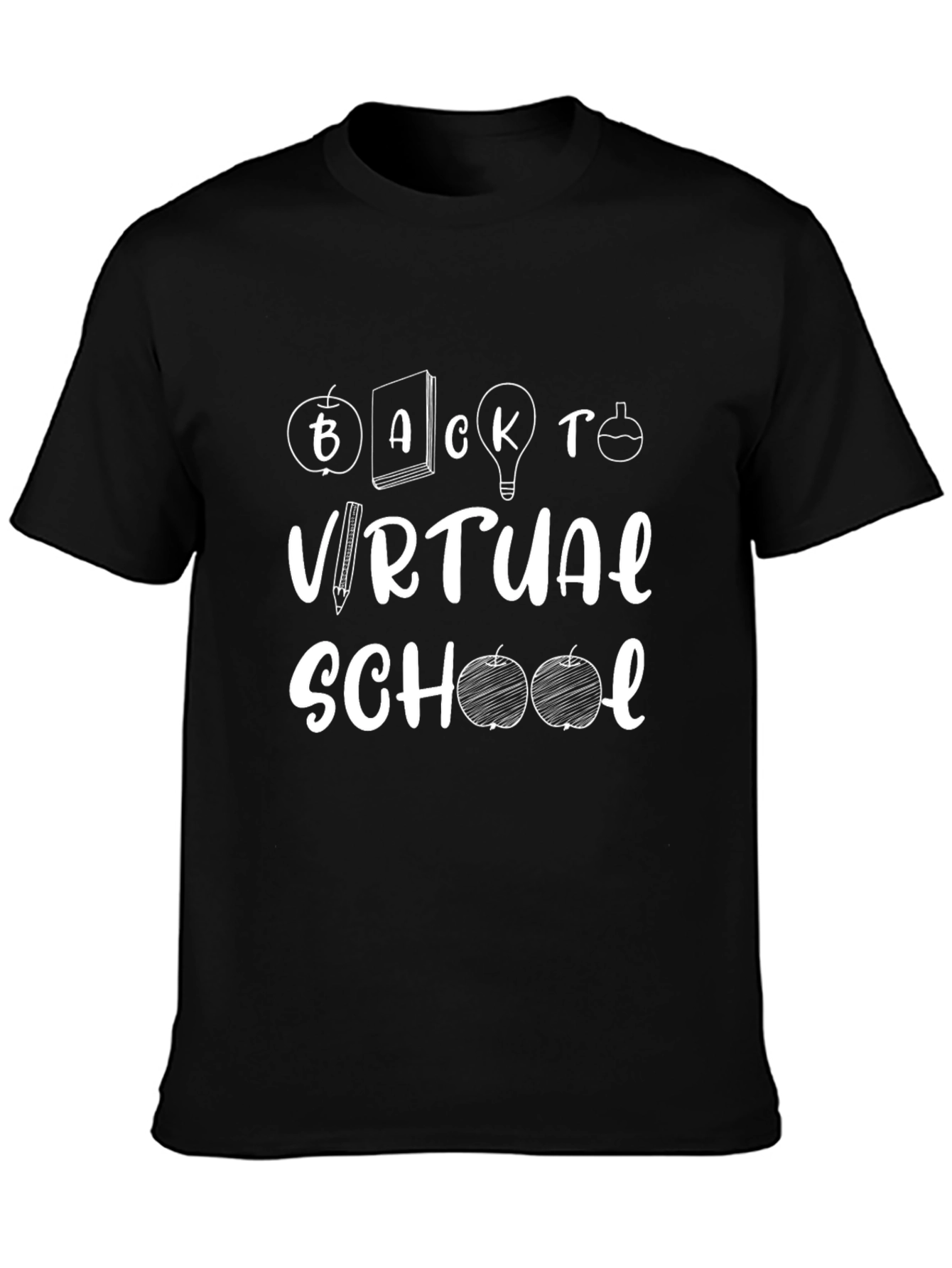 Back to Virtual School Graphic Tee - Black