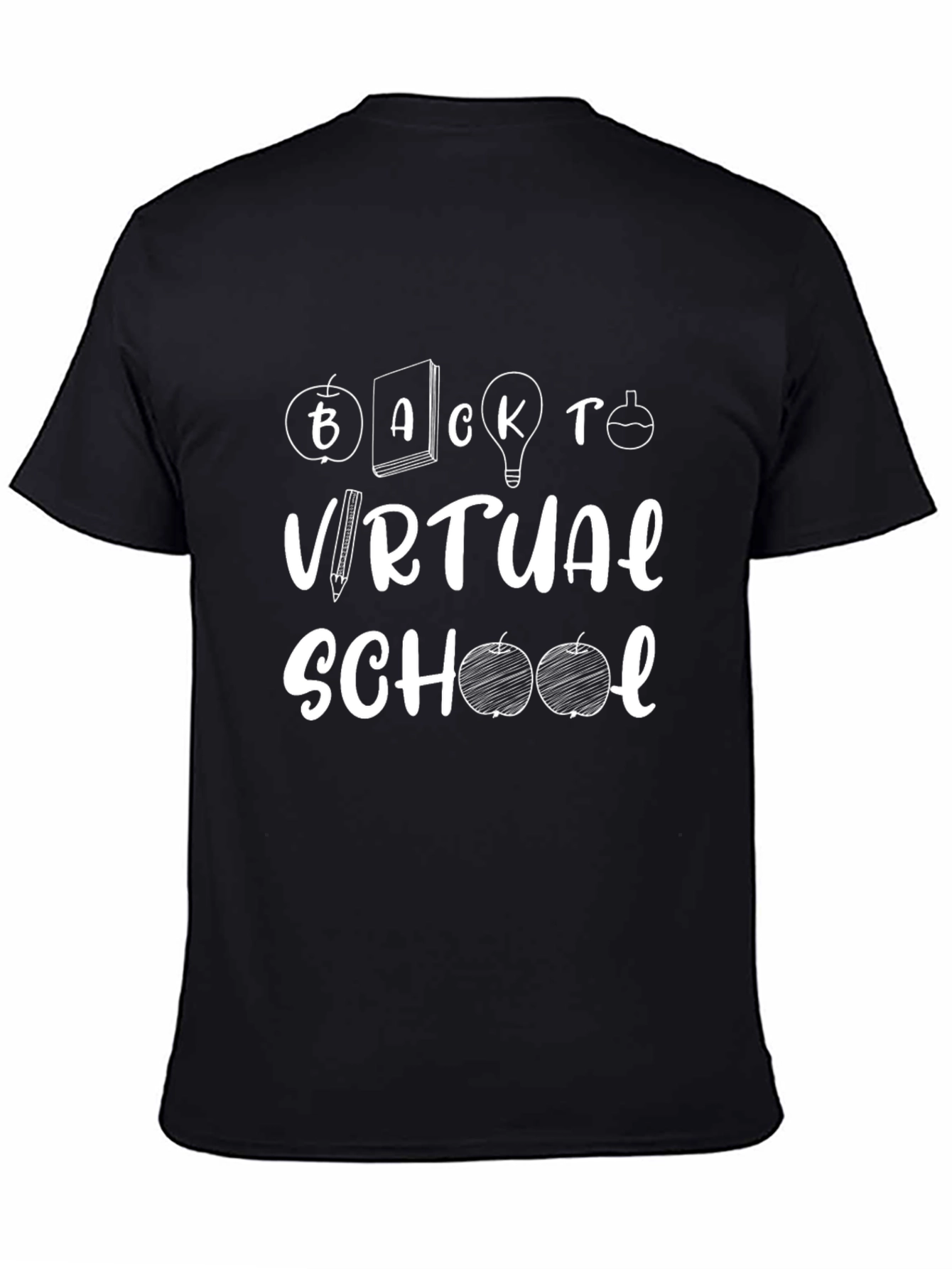 Back to Virtual School Graphic Tee - Black