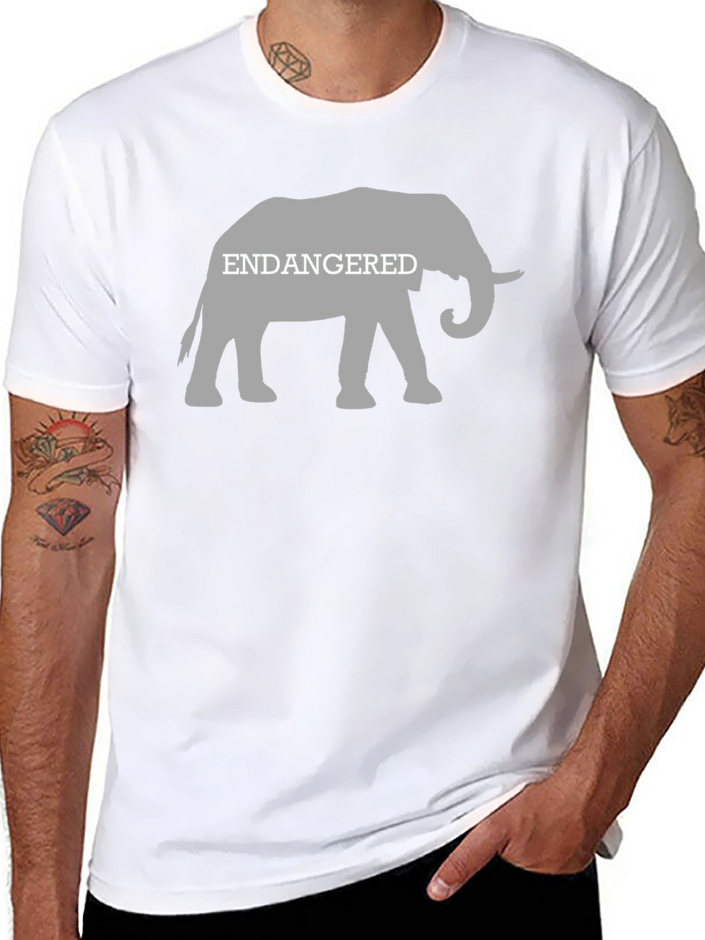 Endangered Elephant Graphic T-Shirt