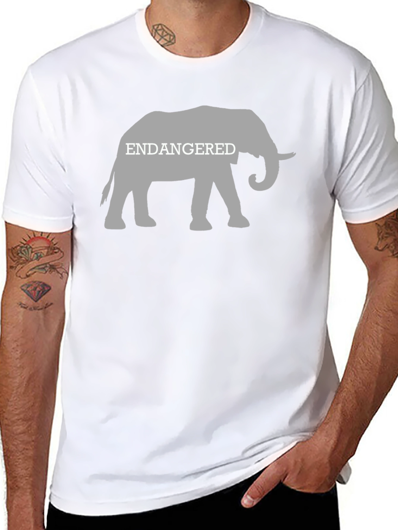 Endangered Elephant Graphic T-Shirt