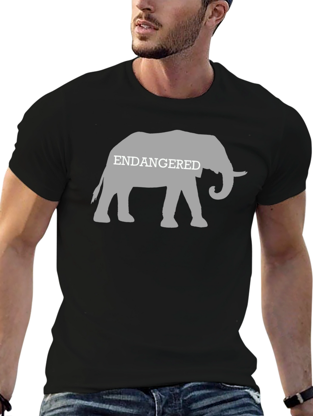Endangered Elephant Graphic T-Shirt