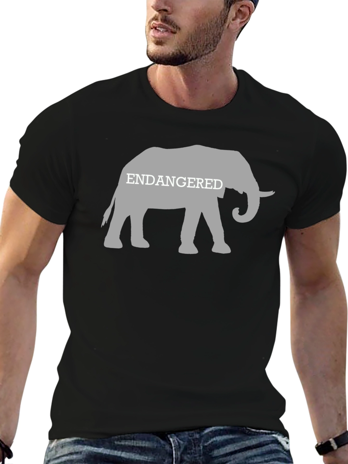 Endangered Elephant Graphic T-Shirt