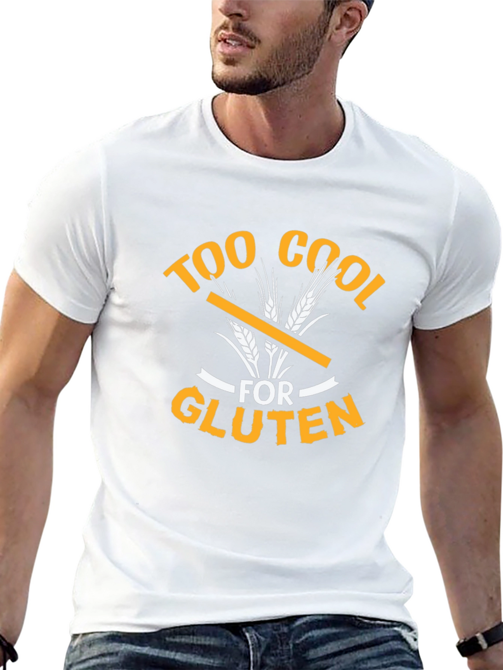 Too Cool For Gluten Graphic Tee - Black