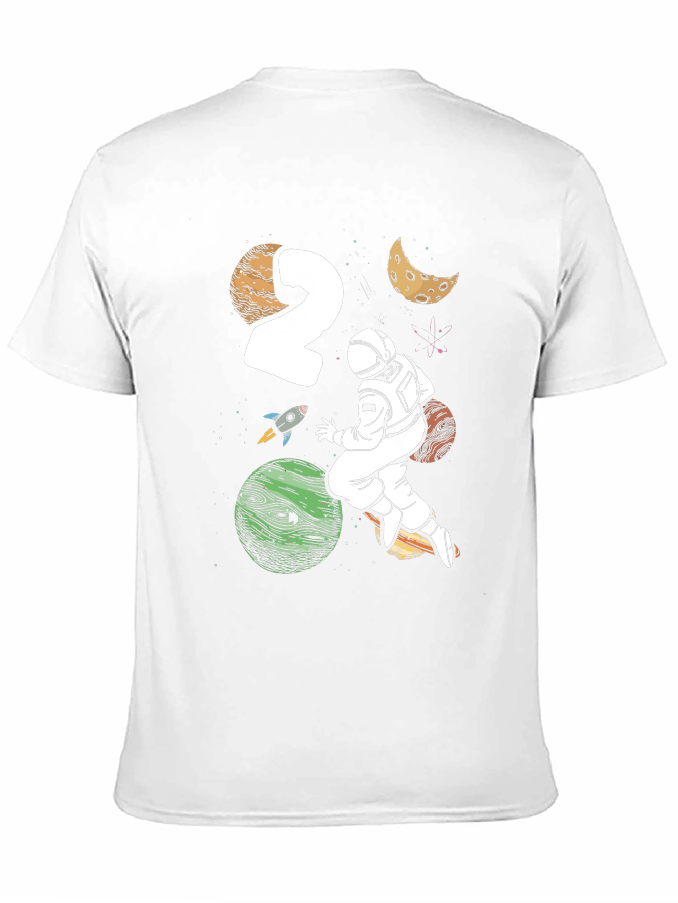 Astronaut 2nd Birthday Black T-Shirt