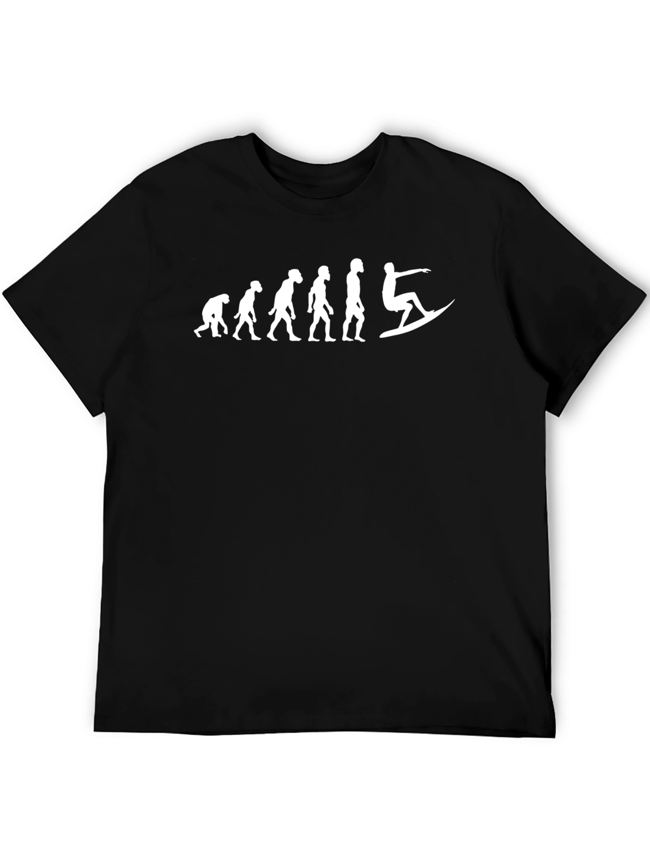 Surfing Evolution Graphic T-Shirt - Black