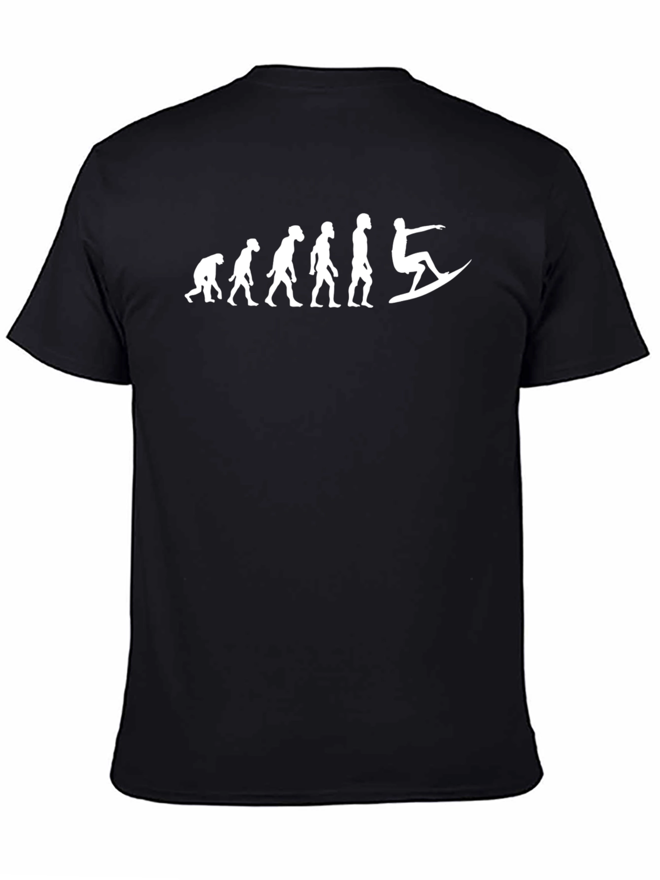 Surfing Evolution Graphic T-Shirt - Black