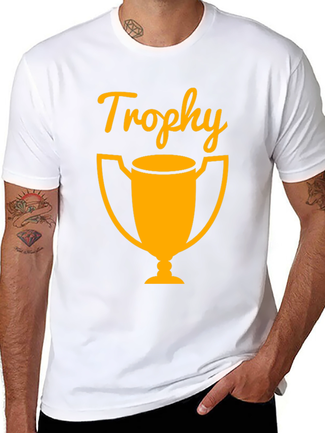 Trophy Graphic Print T-Shirt - Casual Wear